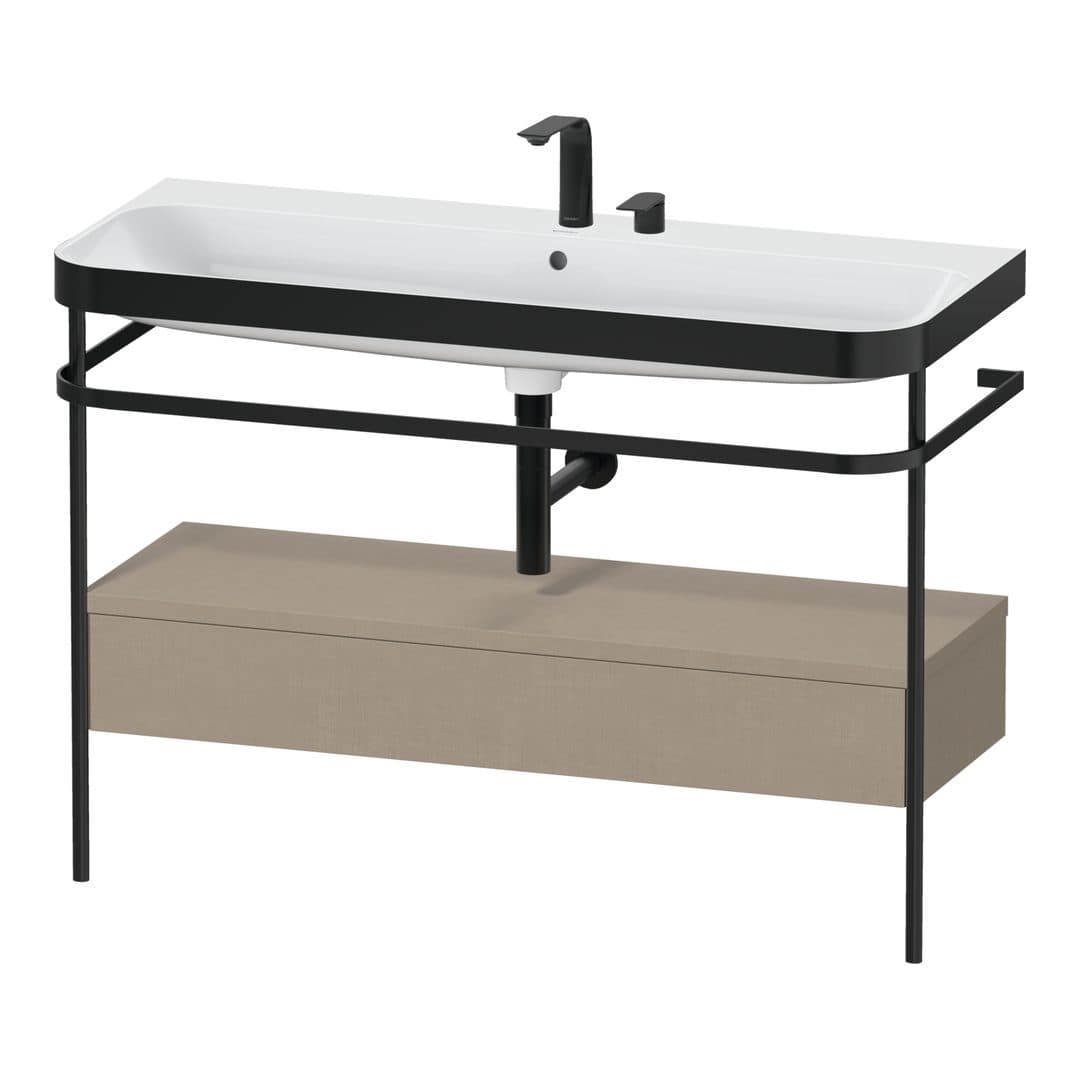 Duravit Happy D.2 – Βάση Νιπτήρα – 1175 mm, με νιπτήρα, με συρτάρι, 1 συρτάρι, νιπτήρας κέντρο, έκδοση E, μοντέλο HP4744 – Linen Matt, Decor (HP4744E75750000)