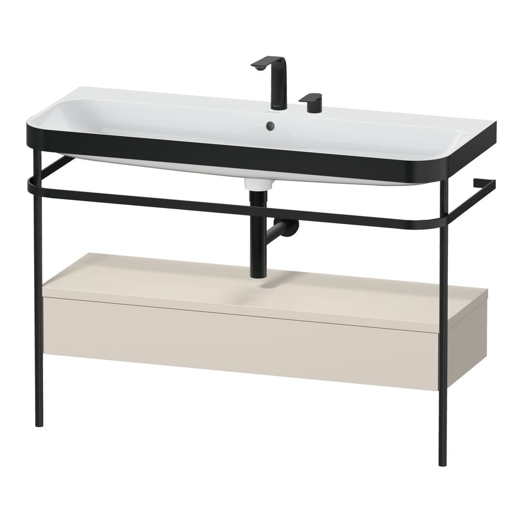 Duravit Happy D.2 – Βάση Νιπτήρα – 1175 mm, με νιπτήρα, με συρτάρι, 1 συρτάρι, έκδοση E, μοντέλο HP4744 – Taupe Super Matt, Decor (HP4744E83830000)
