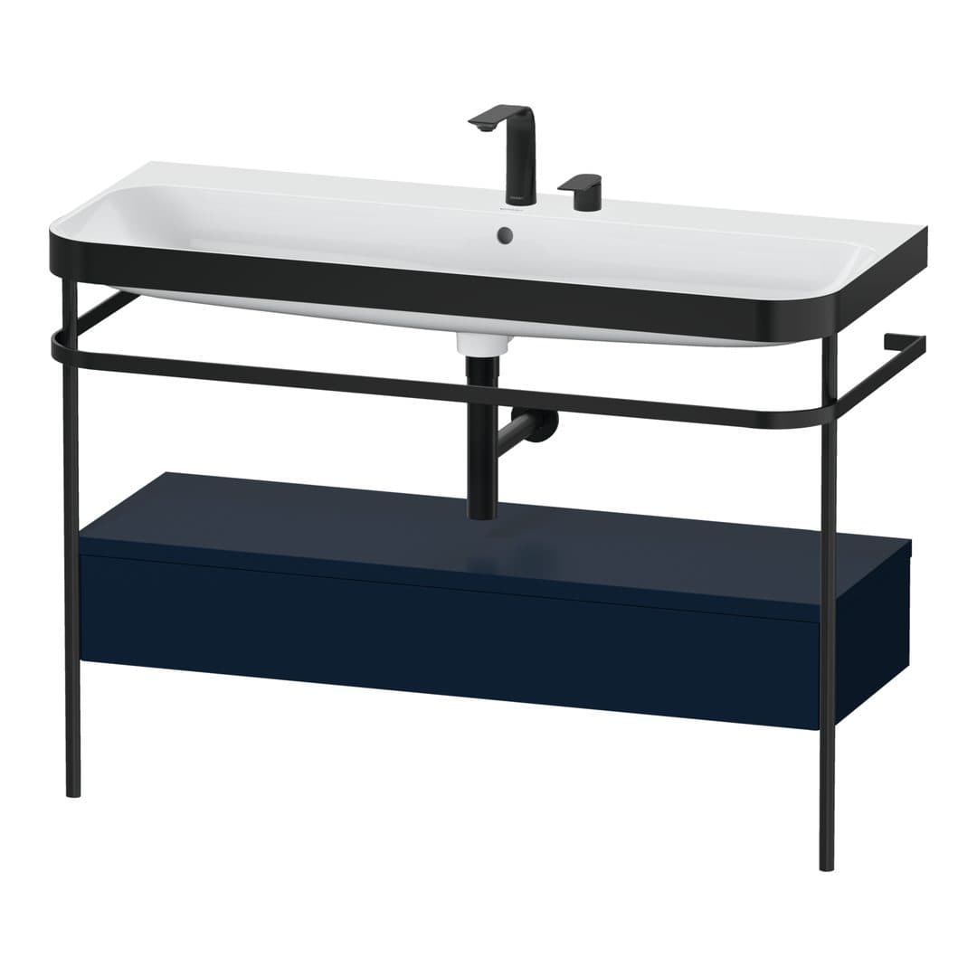 Duravit Happy D.2 – Βάση Νιπτήρα – 1175 mm, με νιπτήρα, με συρτάρι, 1 συρτάρι, νιπτήρας κέντρο, έκδοση E, μοντέλο HP4744 – Night blue Satin Matt, Lacquer (HP4744E98980000)