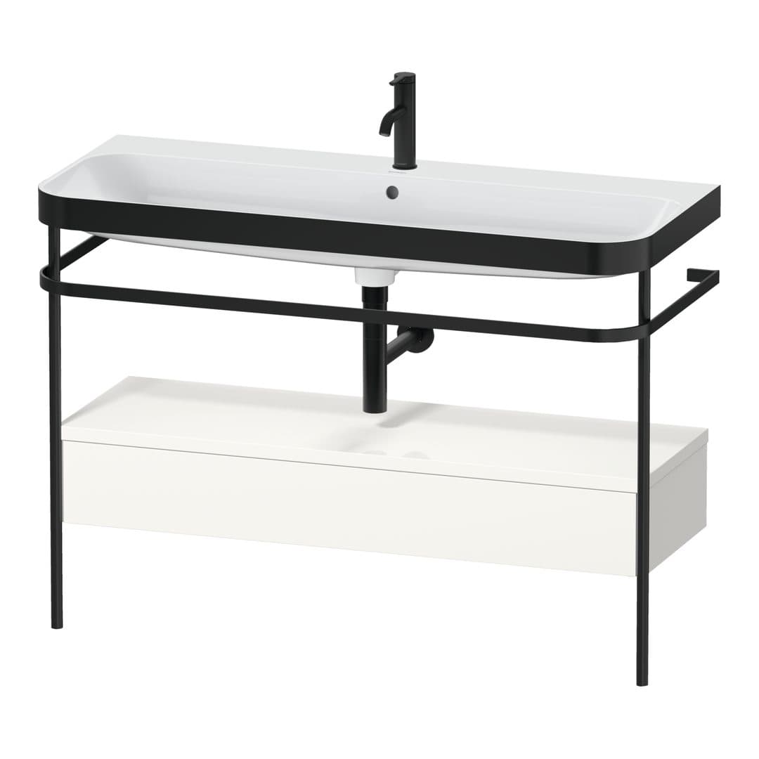Duravit Happy D.2 – Βάση Νιπτήρα – 1175 mm, με νιπτήρα, με συρτάρι, 1 συρτάρι, νιπτήρας κέντρο, έκδοση O, μοντέλο HP4744 – White High Gloss, Decor (HP4744O22220000)