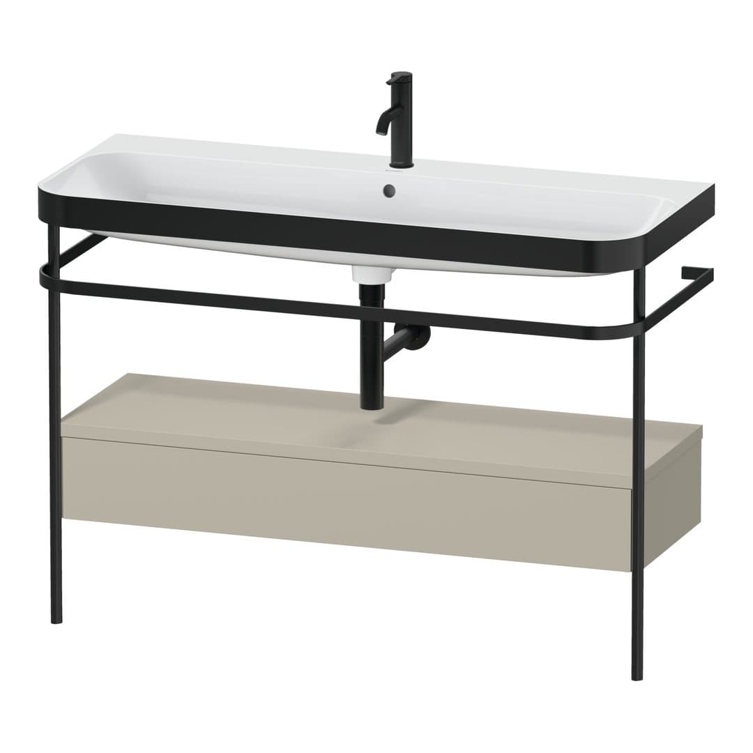 Duravit Happy D.2 – Βάση Νιπτήρα – 1175 mm, με νιπτήρα, με συρτάρι, 1 συρτάρι, νιπτήρας κέντρο, έκδοση O, μοντέλο HP4744 – Taupe Satin Matt, Lacquer (HP4744O60600000)