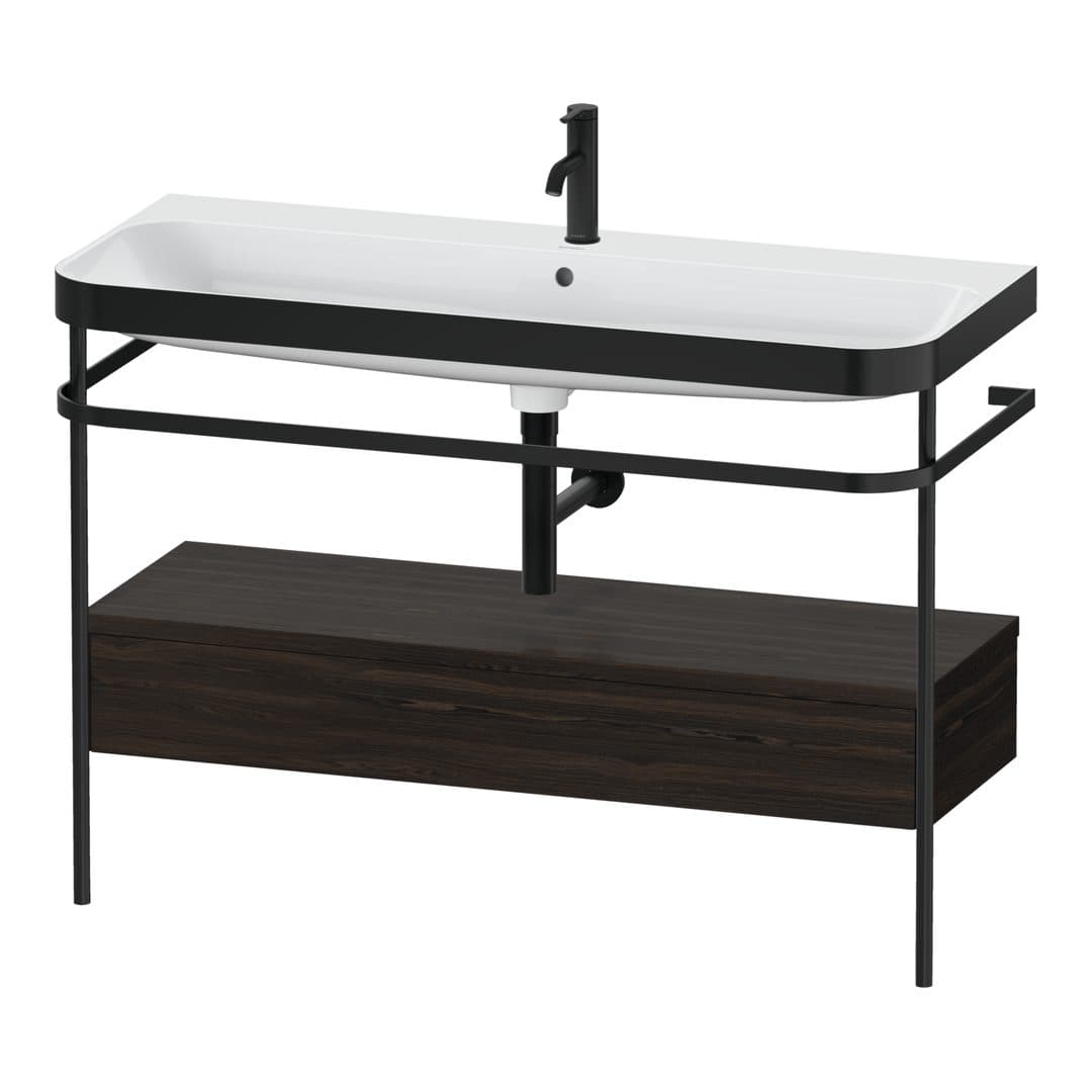 Duravit Happy D.2 – Βάση Νιπτήρα – 1175 mm, με νιπτήρα, με συρτάρι, 1 συρτάρι, νιπτήρας κέντρο, έκδοση O, μοντέλο HP4744 – Brushed walnut Matt, Real wood veneer (HP4744O69690000)
