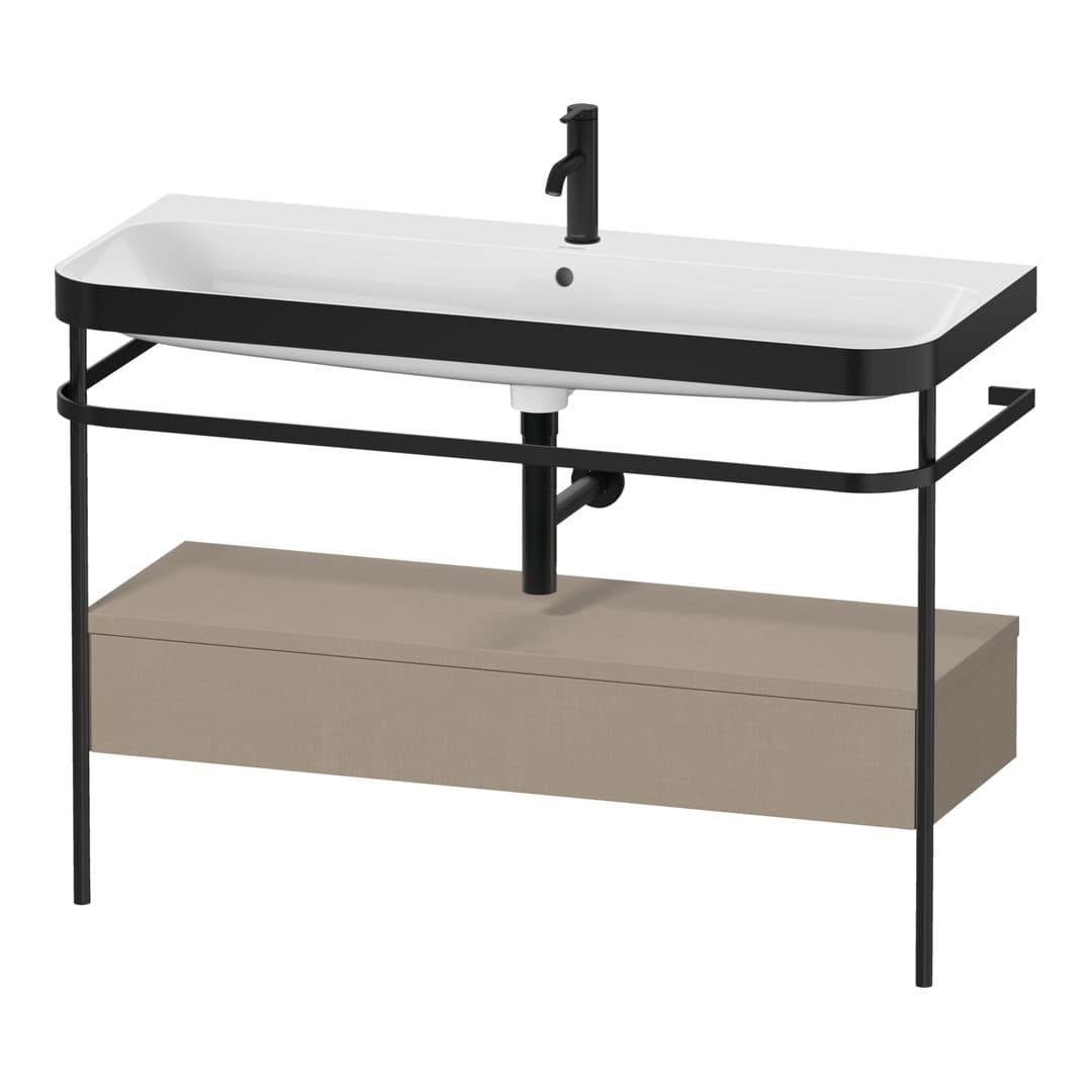 Duravit Happy D.2 – Βάση Νιπτήρα – 1175 mm, με νιπτήρα, με συρτάρι, 1 συρτάρι, νιπτήρας κέντρο, έκδοση O, μοντέλο HP4744 – Linen Matt, Decor (HP4744O75750000)