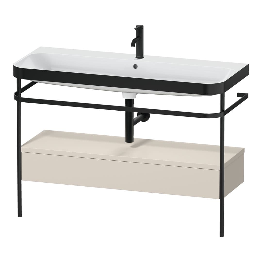 Duravit Happy D.2 – Βάση Νιπτήρα – 1175 mm, με νιπτήρα, με συρτάρι, 1 συρτάρι, έκδοση O, μοντέλο HP4744 – Taupe Super Matt, Decor (HP4744O83830000)
