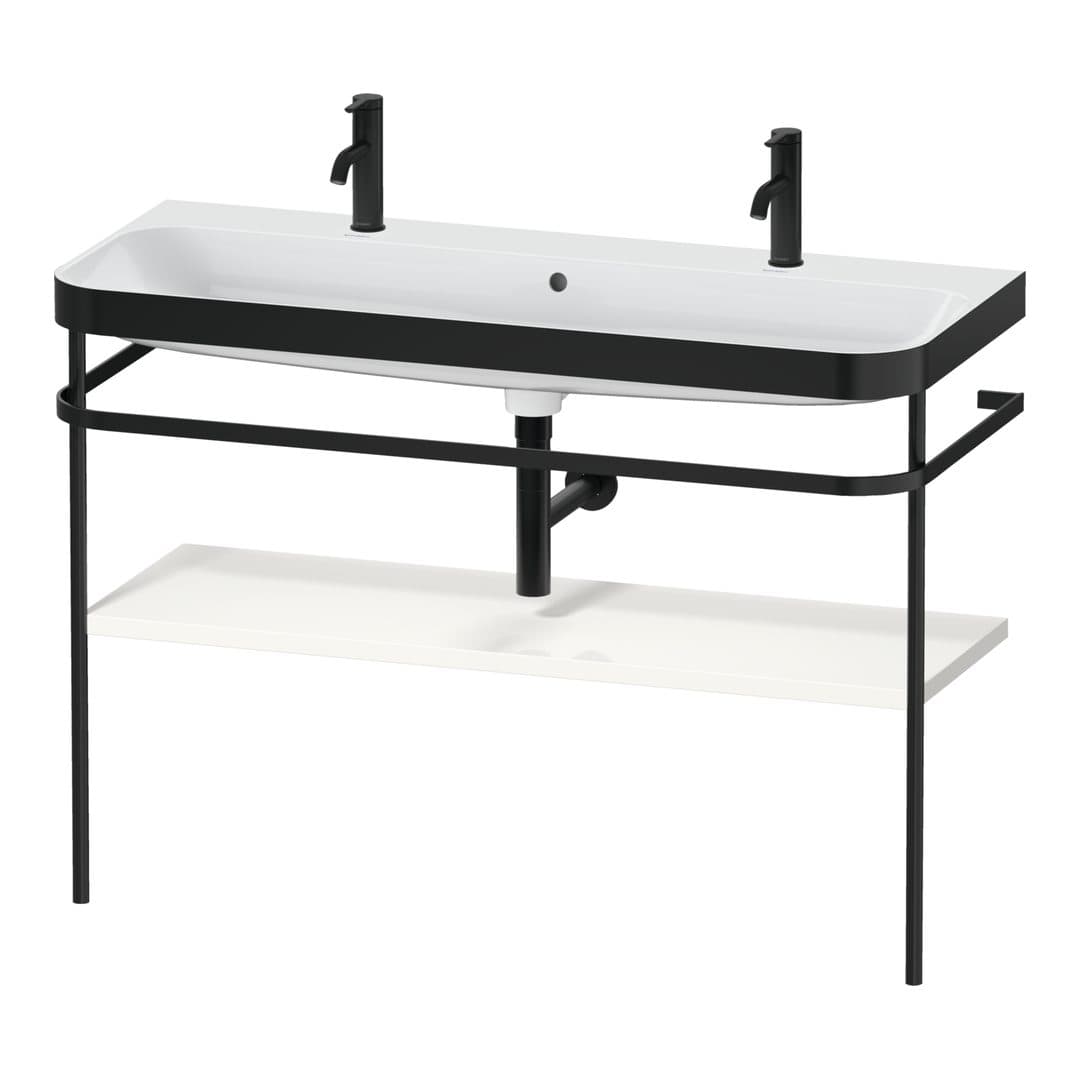 Duravit Happy D.2 – Βάση Νιπτήρα – 1175 mm, με νιπτήρα, νιπτήρας κέντρο, σώμα White High Gloss, έκδοση O, μοντέλο HP4759 – White High Gloss, Decor (HP4759O22220000)