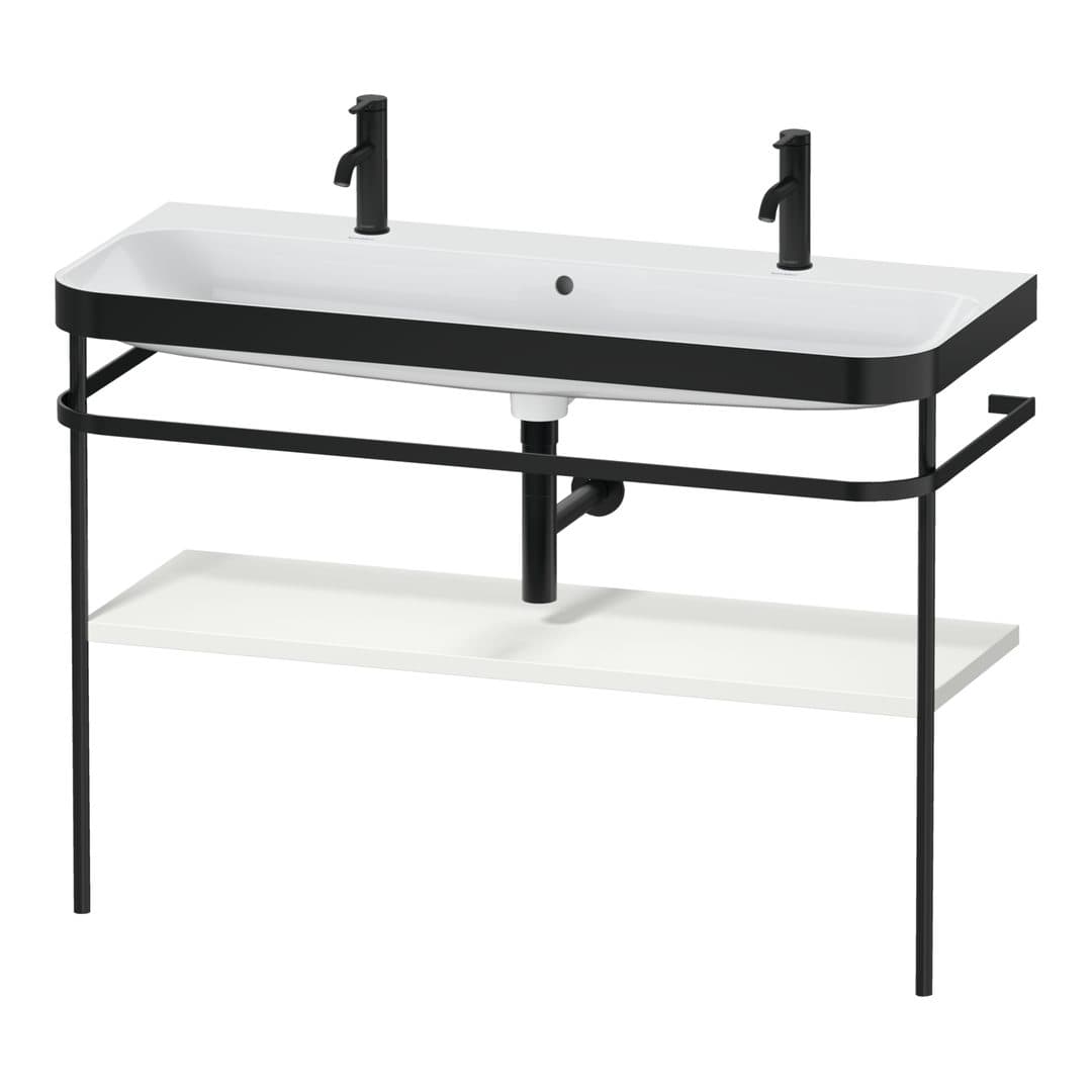 Duravit Happy D.2 – Βάση Νιπτήρα – 1175 mm, με νιπτήρα, νιπτήρας κέντρο, σώμα Nordic white Satin Matt, έκδοση O, μοντέλο HP4759 – Nordic white Satin Matt, Lacquer (HP4759O39390000)