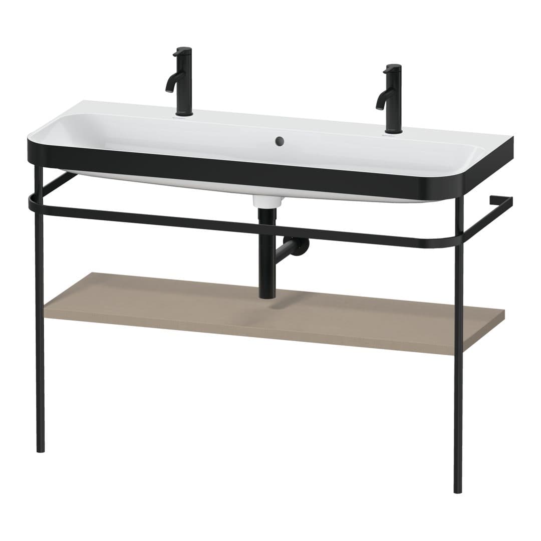 Duravit Happy D.2 – Βάση Νιπτήρα – 1175 mm, με νιπτήρα, νιπτήρας κέντρο, σώμα Linen Matt, έκδοση O, μοντέλο HP4759 – Linen Matt, Decor (HP4759O75750000)