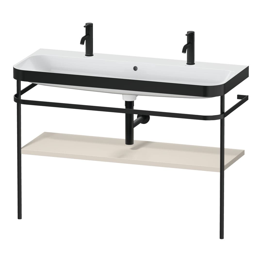 Duravit Happy D.2 – Βάση Νιπτήρα – 1175 mm, με νιπτήρα, σώμα Taupe Super Matt, έκδοση O, μοντέλο HP4759 – Taupe Super Matt, Decor (HP4759O83830000)