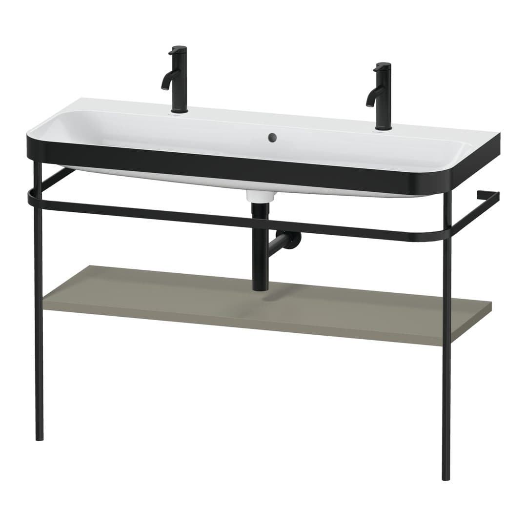Duravit Happy D.2 – Βάση Νιπτήρα – 1175 mm, με νιπτήρα, νιπτήρας κέντρο, σώμα Stone grey Satin Matt, έκδοση O, μοντέλο HP4759 – Stone grey Satin Matt, Lacquer (HP4759O92920000)