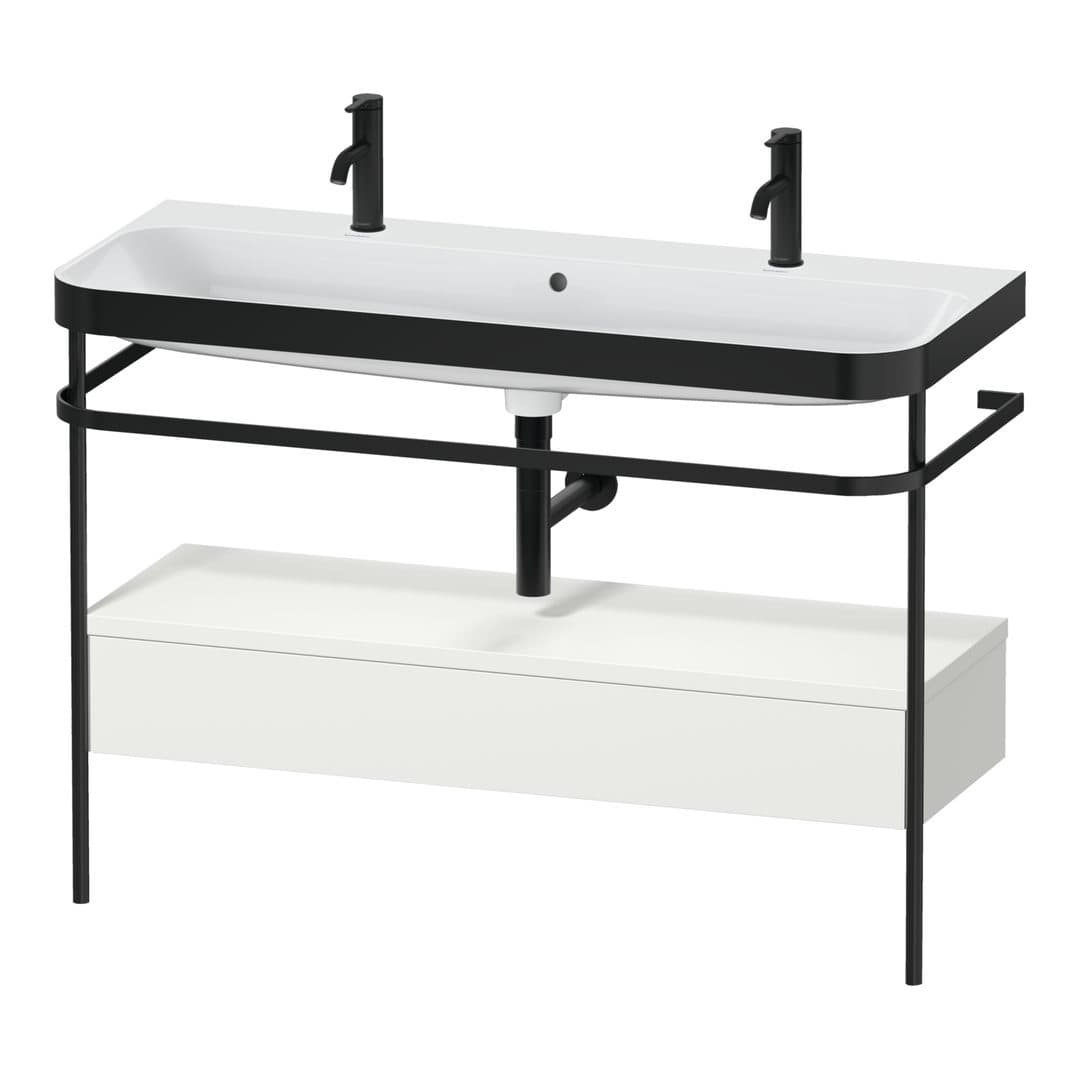 Duravit Happy D.2 – Βάση Νιπτήρα – 1175 mm, με νιπτήρα, με συρτάρι, 1 συρτάρι, νιπτήρας κέντρο, έκδοση O, μοντέλο HP4764 – Nordic white Satin Matt, Lacquer (HP4764O39390000)