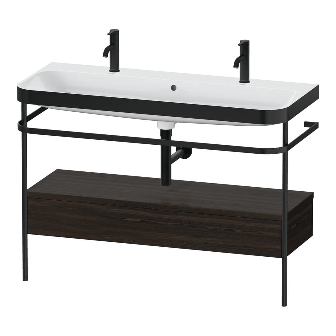 Duravit Happy D.2 – Βάση Νιπτήρα – 1175 mm, με νιπτήρα, με συρτάρι, 1 συρτάρι, νιπτήρας κέντρο, έκδοση O, μοντέλο HP4764 – Brushed walnut Matt, Real wood veneer (HP4764O69690000)