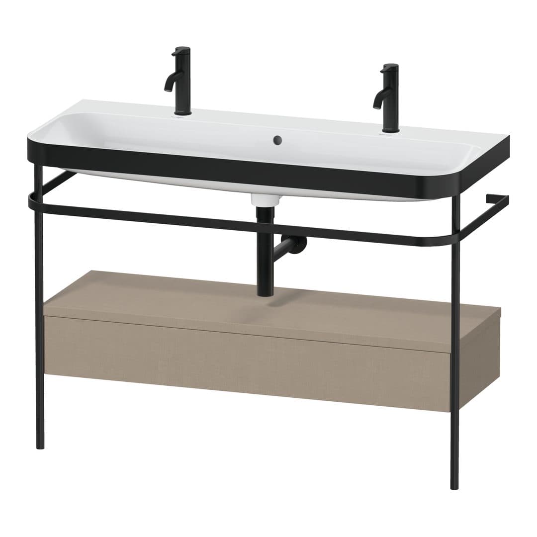 Duravit Happy D.2 – Βάση Νιπτήρα – 1175 mm, με νιπτήρα, με συρτάρι, 1 συρτάρι, νιπτήρας κέντρο, έκδοση O, μοντέλο HP4764 – Linen Matt, Decor (HP4764O75750000)