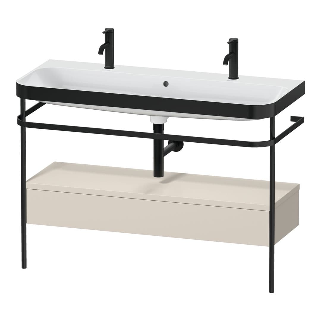 Duravit Happy D.2 – Βάση Νιπτήρα – 1175 mm, με νιπτήρα, με συρτάρι, 1 συρτάρι, έκδοση O, μοντέλο HP4764 – Taupe Super Matt, Decor (HP4764O83830000)