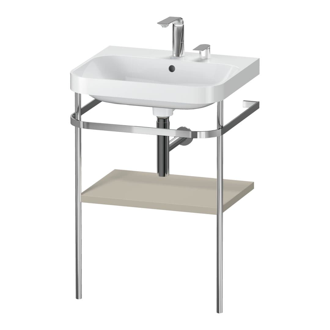 Duravit Happy D.2 – Βάση Νιπτήρα – 575 mm, με νιπτήρα, νιπτήρας κέντρο, έκδοση E – Taupe Satin Matt, Lacquer (HP4835E6060)