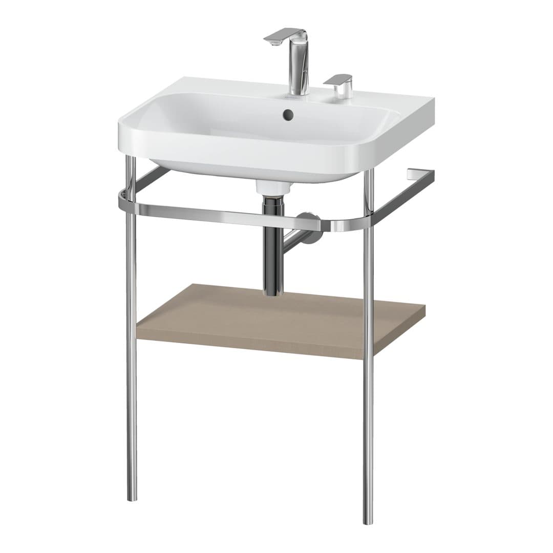 Duravit Happy D.2 – Βάση Νιπτήρα – 575 mm, με νιπτήρα, νιπτήρας κέντρο, έκδοση E – Linen Matt, Decor (HP4835E7575)