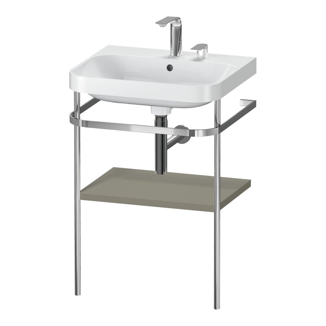 Duravit Happy D.2 – Βάση Νιπτήρα – 575 mm, με νιπτήρα, νιπτήρας κέντρο, έκδοση E – Stone grey Satin Matt, Lacquer (HP4835E9292)