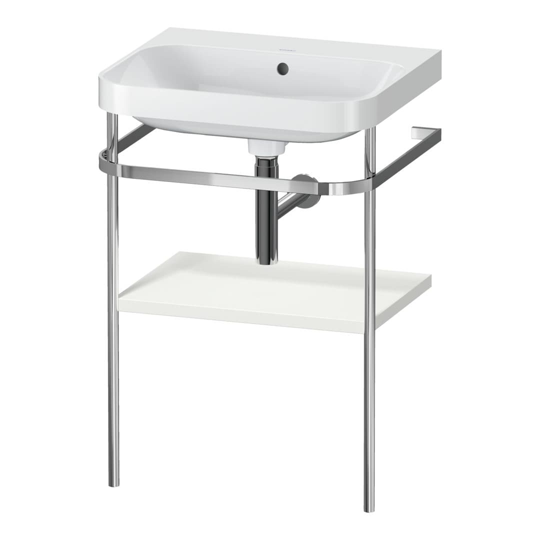 Duravit Happy D.2 – Βάση Νιπτήρα – 575 mm, με νιπτήρα, νιπτήρας κέντρο, έκδοση N – Nordic white Satin Matt, Lacquer (HP4835N3939)