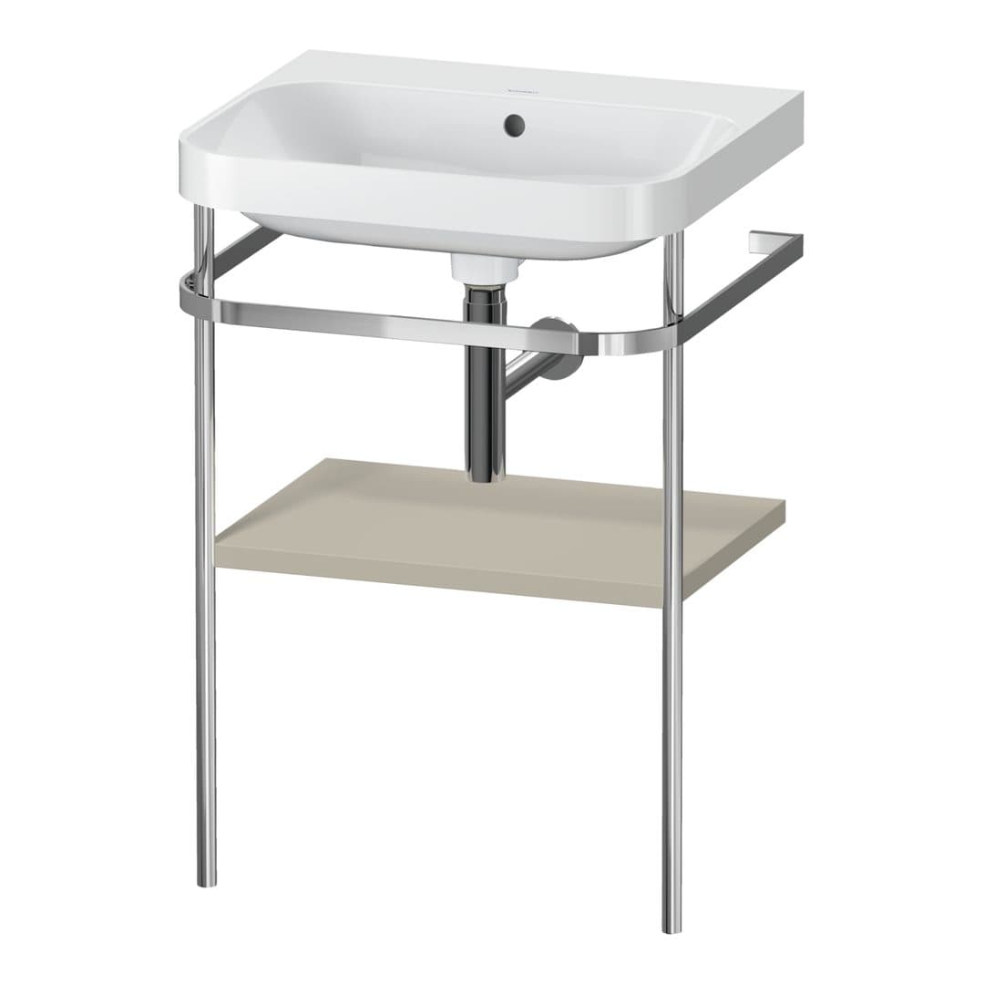 Duravit Happy D.2 – Βάση Νιπτήρα – 575 mm, με νιπτήρα, νιπτήρας κέντρο, έκδοση N – Taupe Satin Matt, Lacquer (HP4835N6060)