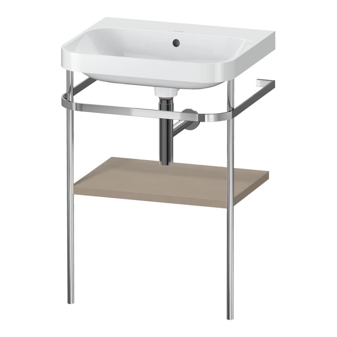 Duravit Happy D.2 – Βάση Νιπτήρα – 575 mm, με νιπτήρα, νιπτήρας κέντρο, έκδοση N – Linen Matt, Decor (HP4835N7575)