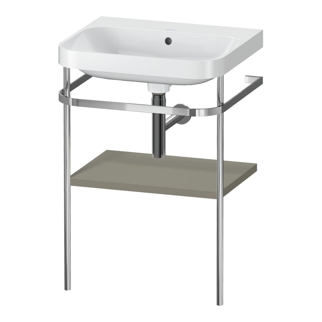 Duravit Happy D.2 – Βάση Νιπτήρα – 575 mm, με νιπτήρα, νιπτήρας κέντρο, έκδοση N – Stone grey Satin Matt, Lacquer (HP4835N9292)