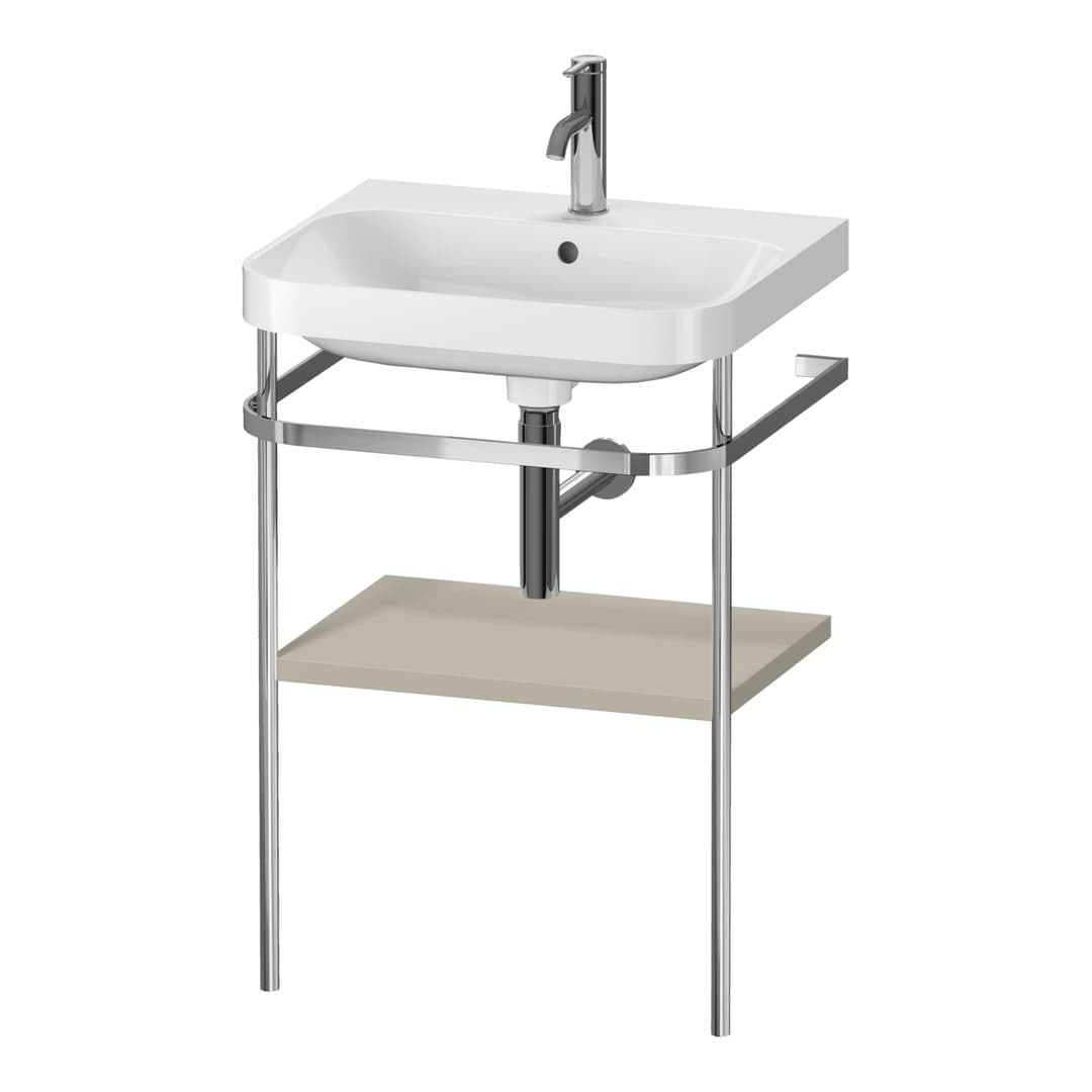 Duravit Happy D.2 – Βάση Νιπτήρα – 575 mm, με νιπτήρα, νιπτήρας κέντρο, έκδοση O – Taupe Satin Matt, Lacquer (HP4835O6060)