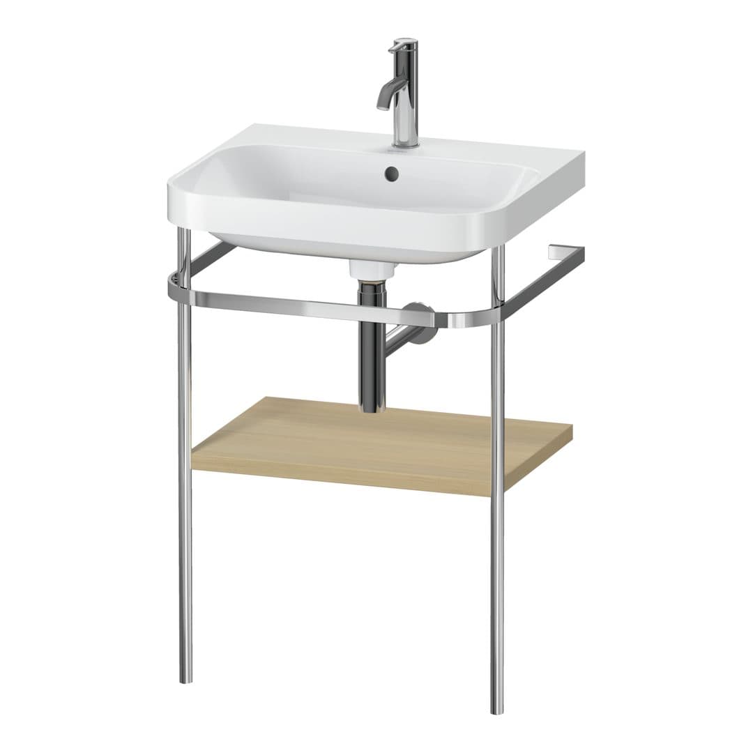 Duravit Happy D.2 – Βάση Νιπτήρα – 575 mm, με νιπτήρα, νιπτήρας κέντρο, έκδοση O – Mediterranean oak Matt, Real wood veneer (HP4835O7171)