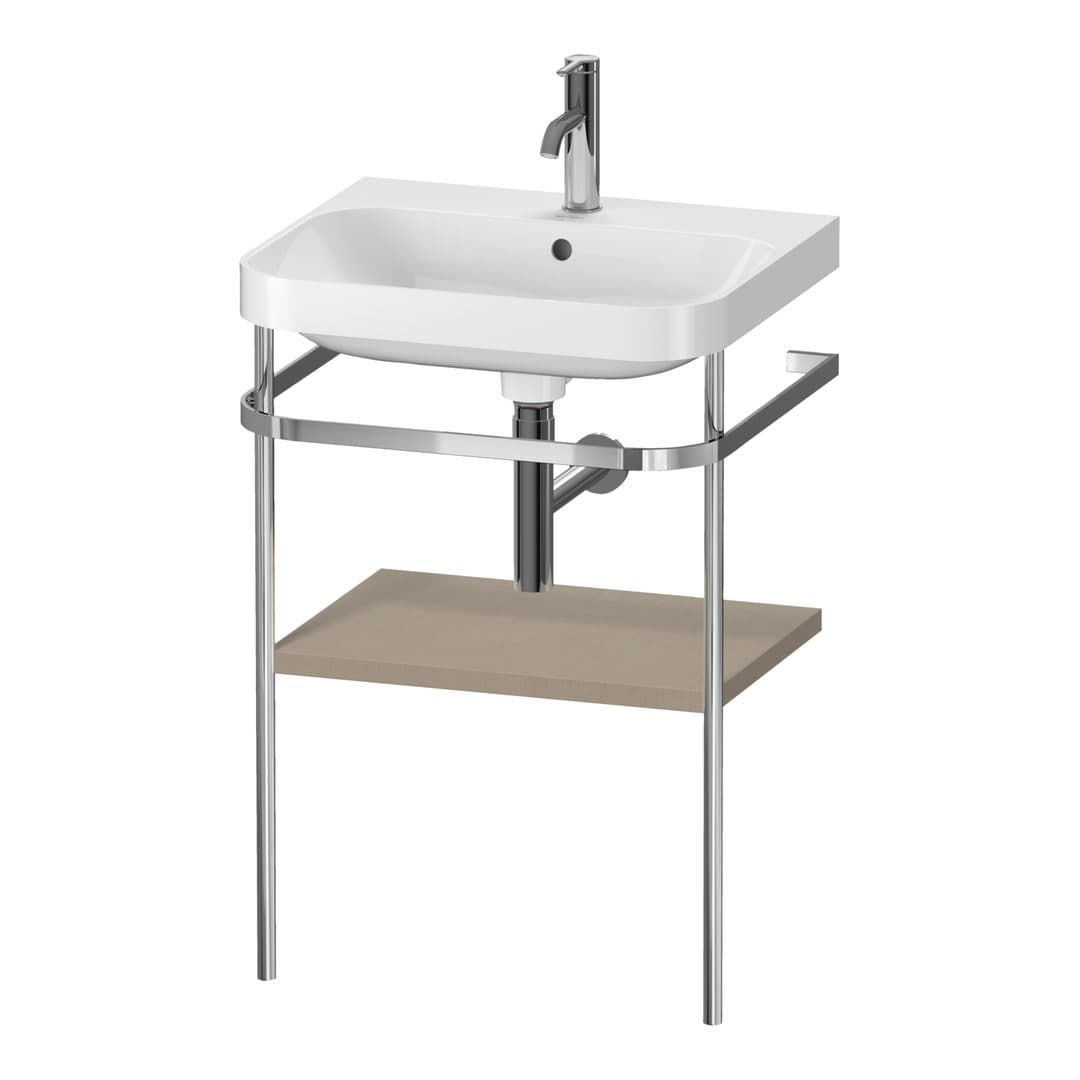 Duravit Happy D.2 – Βάση Νιπτήρα – 575 mm, με νιπτήρα, νιπτήρας κέντρο, έκδοση O – Linen Matt, Decor (HP4835O7575)