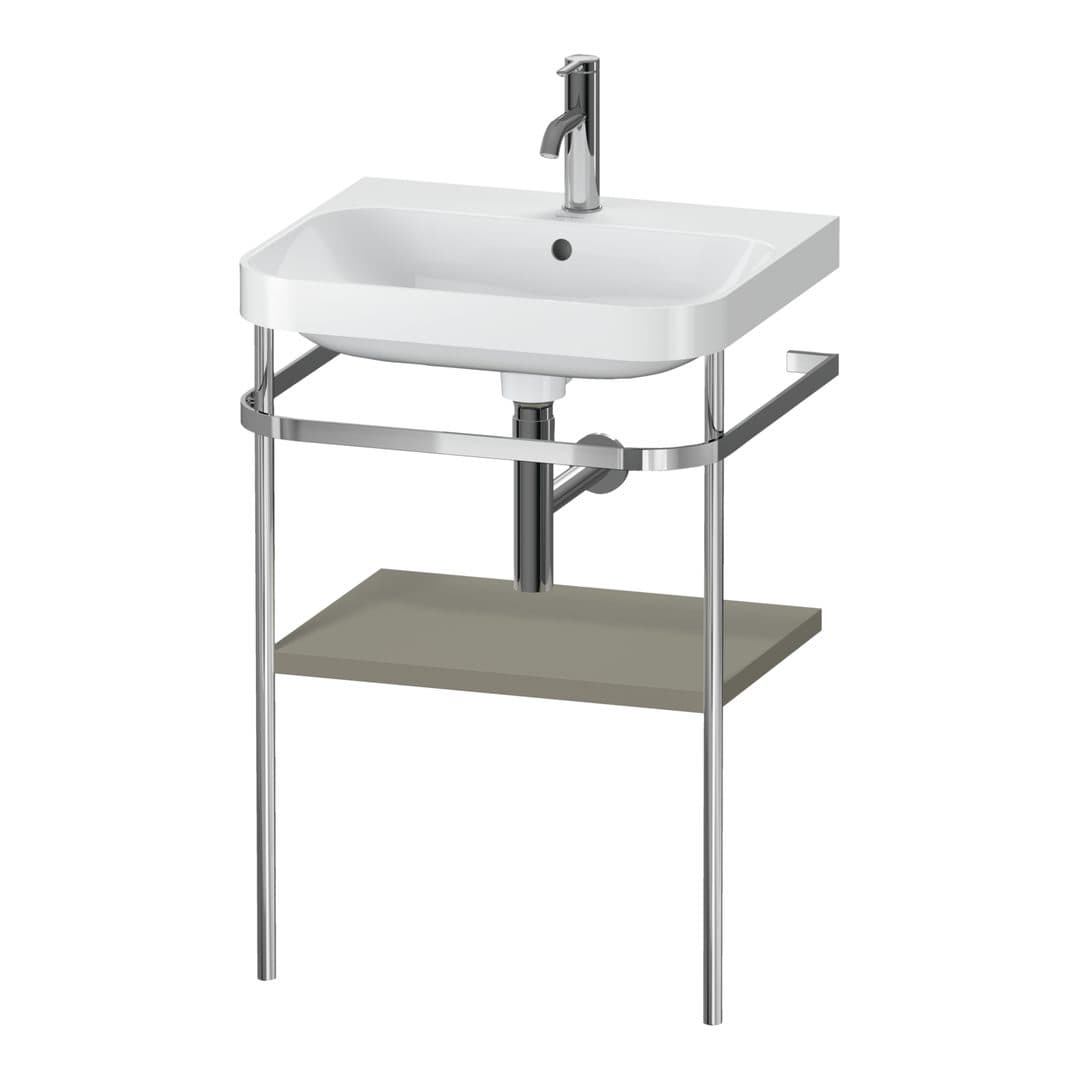 Duravit Happy D.2 – Βάση Νιπτήρα – 575 mm, με νιπτήρα, νιπτήρας κέντρο, έκδοση O – Stone grey Satin Matt, Lacquer (HP4835O9292)