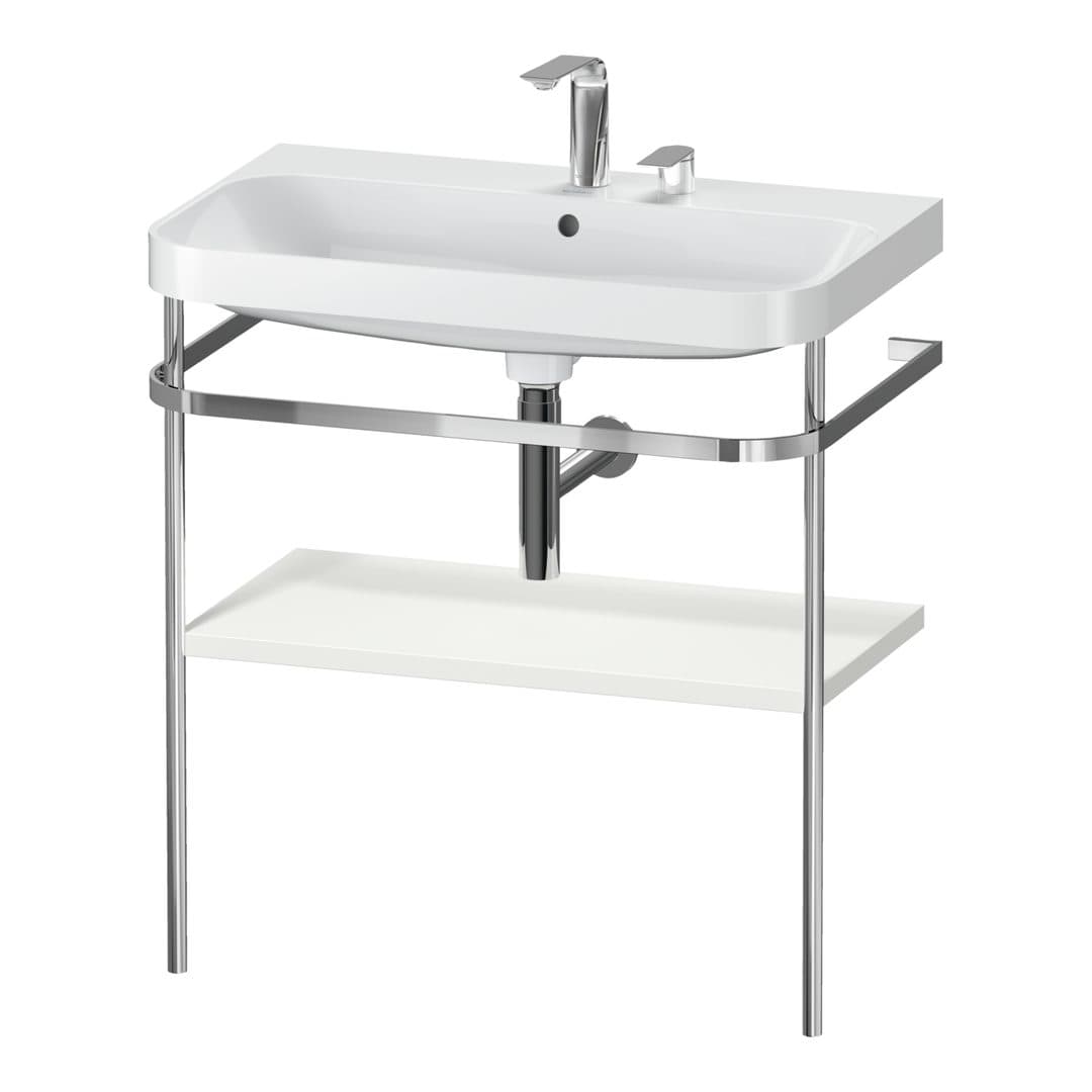 Duravit Happy D.2 – Βάση Νιπτήρα – 775 mm, με νιπτήρα, νιπτήρας κέντρο, έκδοση E – Nordic white Satin Matt, Lacquer (HP4837E3939)