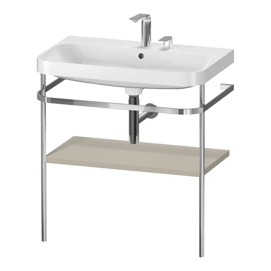 Duravit Happy D.2 – Βάση Νιπτήρα – 775 mm, με νιπτήρα, νιπτήρας κέντρο, έκδοση E – Taupe Satin Matt, Lacquer (HP4837E6060)