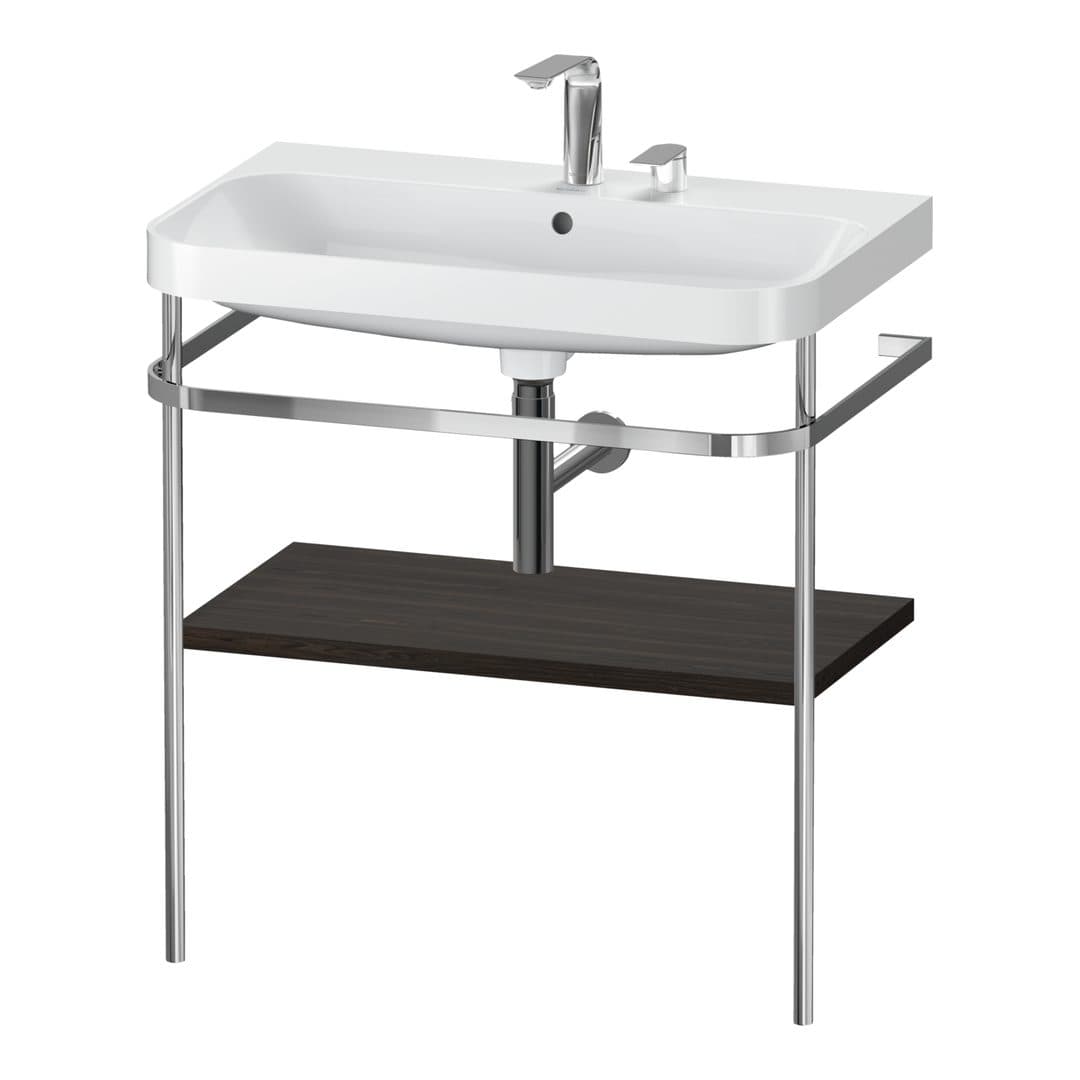 Duravit Happy D.2 – Βάση Νιπτήρα – 775 mm, με νιπτήρα, νιπτήρας κέντρο, έκδοση E – Brushed walnut Matt, Real wood veneer (HP4837E6969)