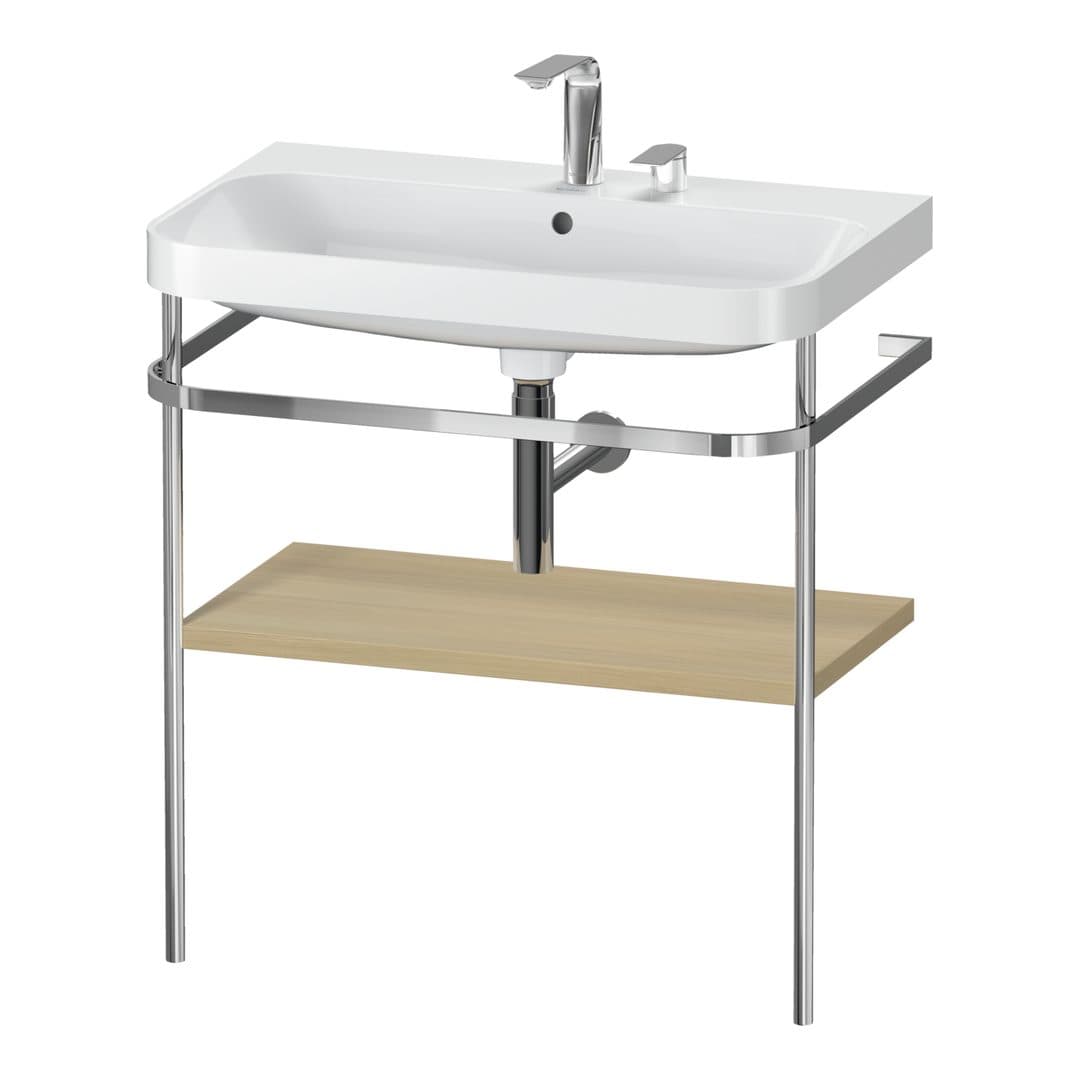 Duravit Happy D.2 – Βάση Νιπτήρα – 775 mm, με νιπτήρα, νιπτήρας κέντρο, έκδοση E – Mediterranean oak Matt, Real wood veneer (HP4837E7171)