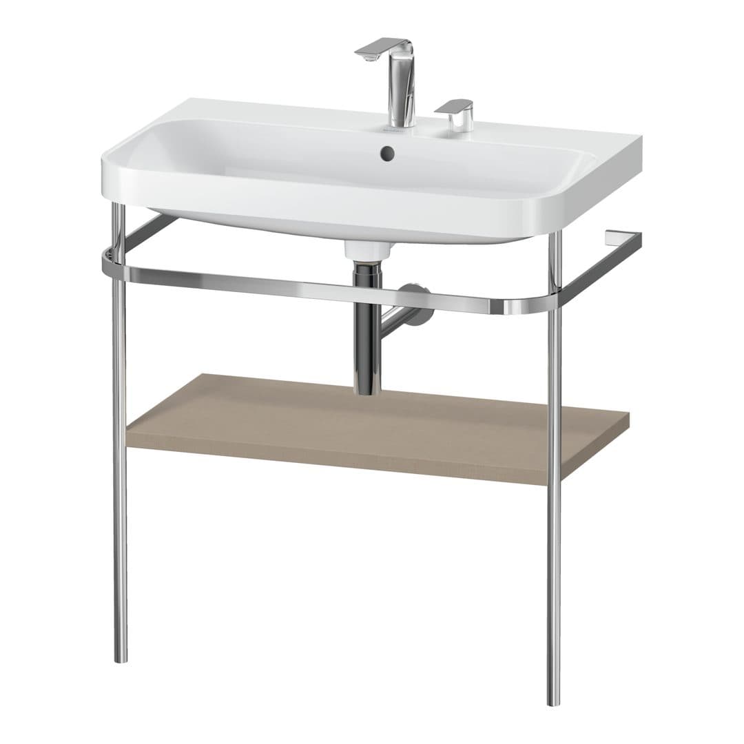 Duravit Happy D.2 – Βάση Νιπτήρα – 775 mm, με νιπτήρα, νιπτήρας κέντρο, έκδοση E – Linen Matt, Decor (HP4837E7575)