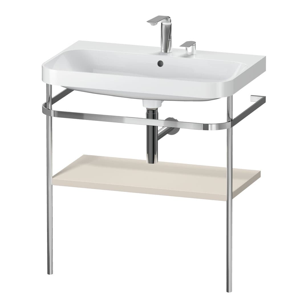 Duravit Happy D.2 – Βάση Νιπτήρα – 775 mm, με νιπτήρα, νιπτήρας κέντρο, έκδοση E – Taupe Super Matt, Decor (HP4837E8383)