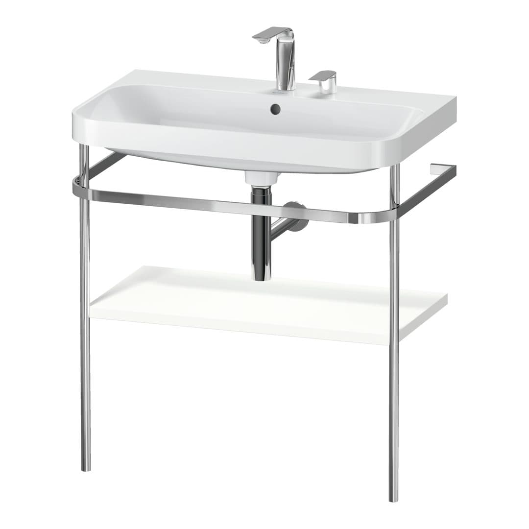 Duravit Happy D.2 – Βάση Νιπτήρα – 775 mm, με νιπτήρα, νιπτήρας κέντρο, έκδοση E – White Super Matt, Decor (HP4837E8484)
