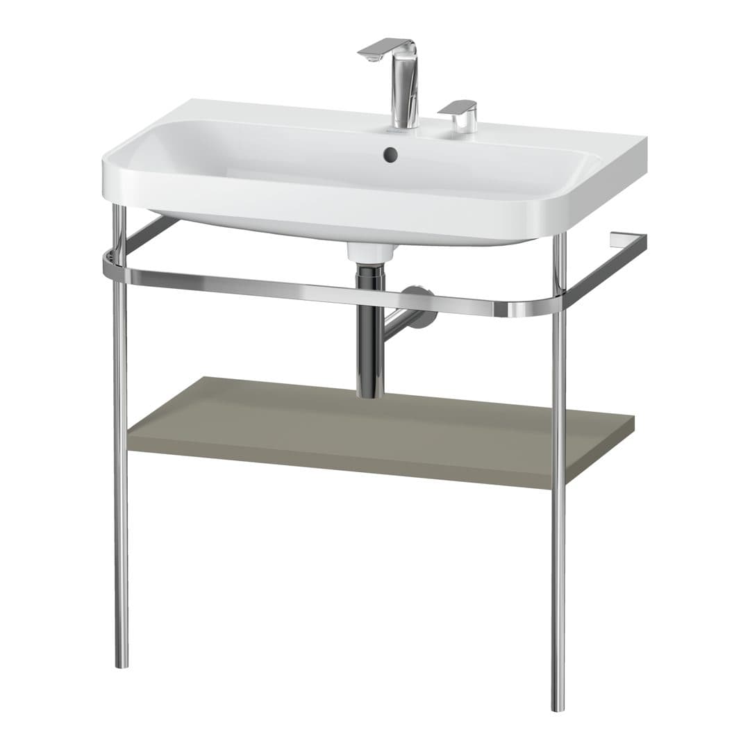 Duravit Happy D.2 – Βάση Νιπτήρα – 775 mm, με νιπτήρα, νιπτήρας κέντρο, έκδοση E – Stone grey Satin Matt, Lacquer (HP4837E9292)