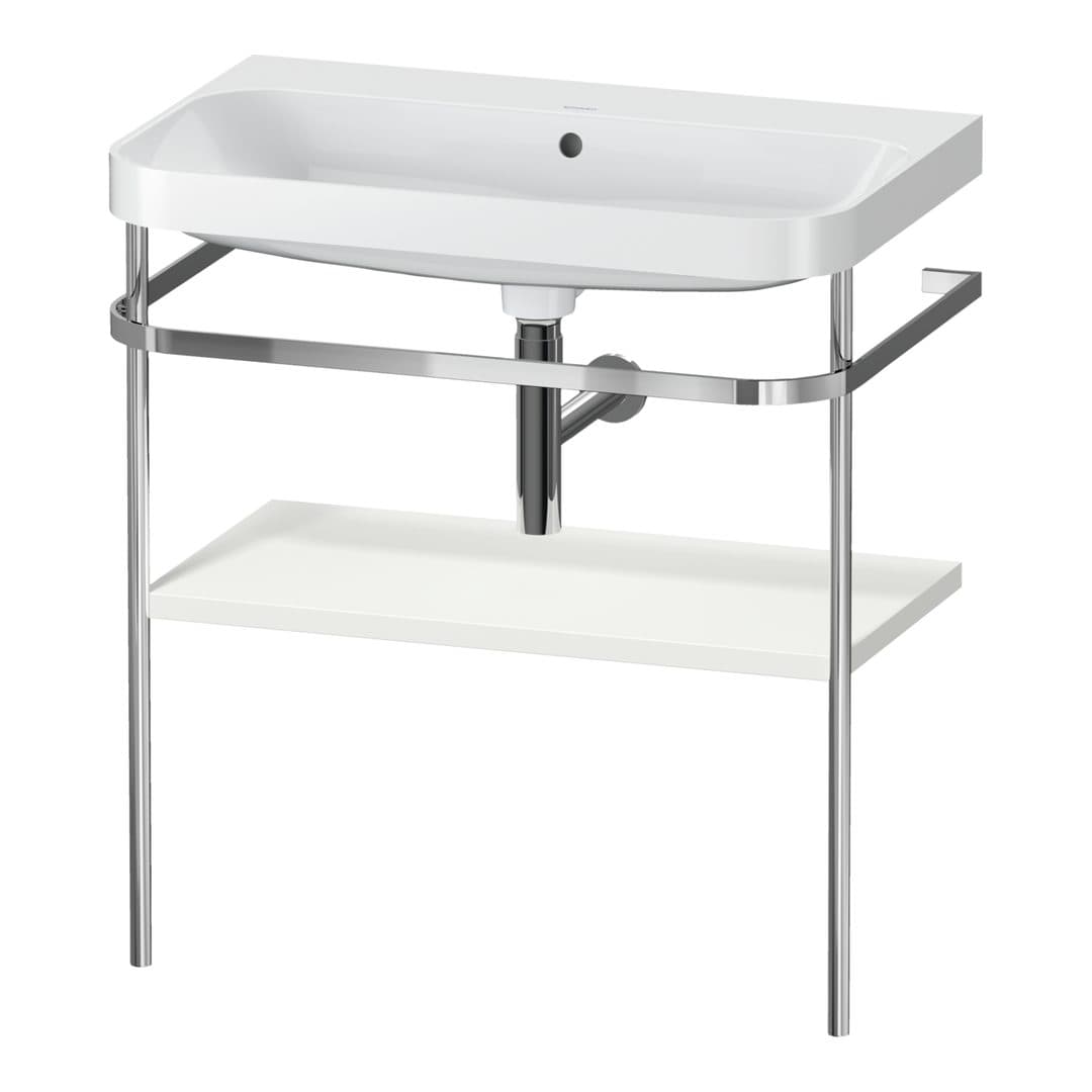 Duravit Happy D.2 – Βάση Νιπτήρα – 775 mm, με νιπτήρα, νιπτήρας κέντρο, έκδοση N – Nordic white Satin Matt, Lacquer (HP4837N3939)