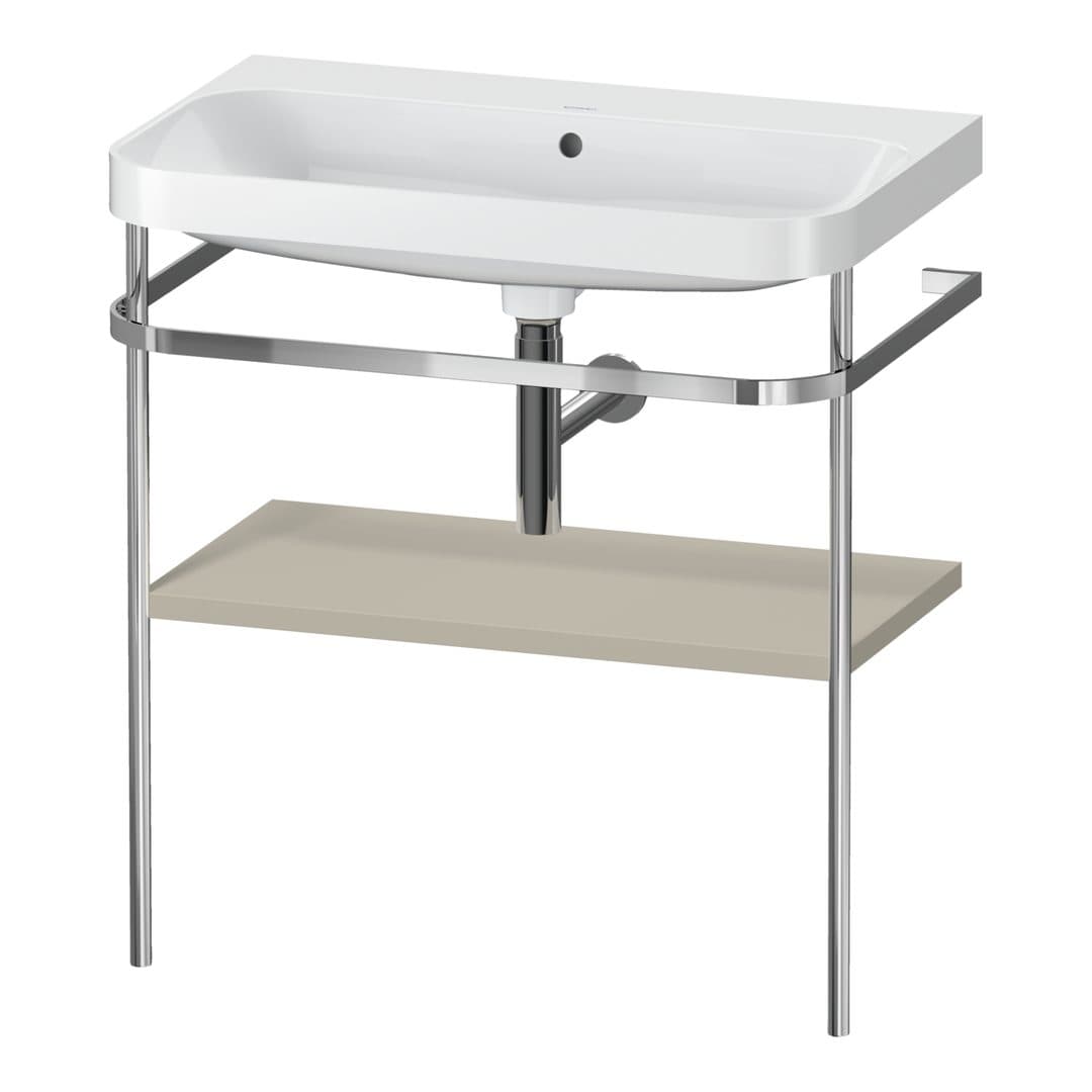 Duravit Happy D.2 – Βάση Νιπτήρα – 775 mm, με νιπτήρα, νιπτήρας κέντρο, έκδοση N – Taupe Satin Matt, Lacquer (HP4837N6060)