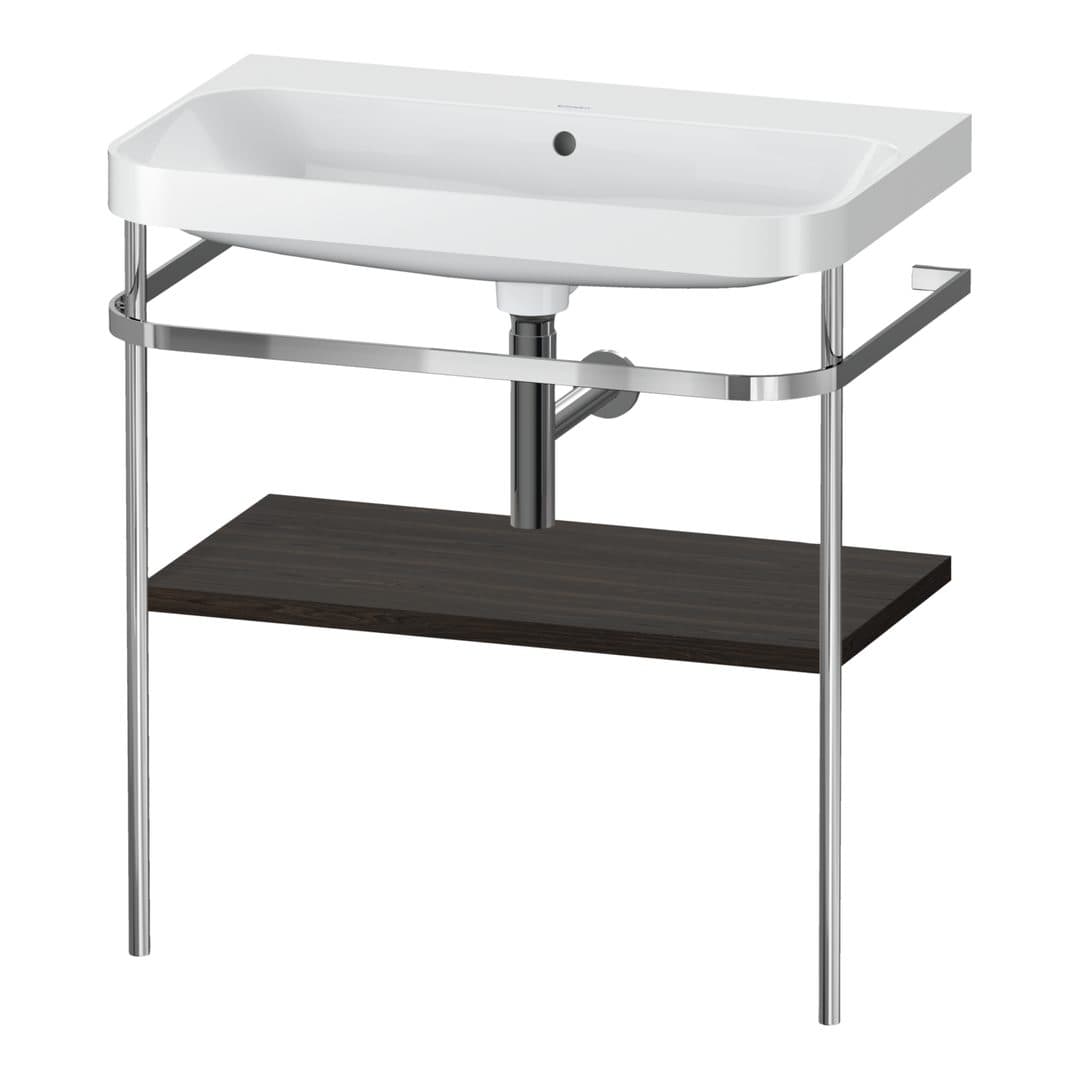 Duravit Happy D.2 – Βάση Νιπτήρα – 775 mm, με νιπτήρα, νιπτήρας κέντρο, έκδοση N – Brushed walnut Matt, Real wood veneer (HP4837N6969)