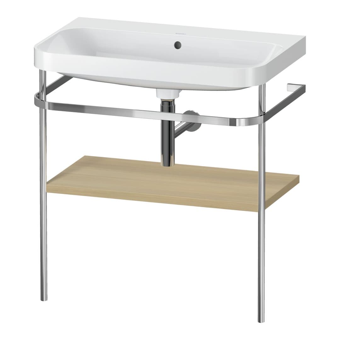 Duravit Happy D.2 – Βάση Νιπτήρα – 775 mm, με νιπτήρα, νιπτήρας κέντρο, έκδοση N – Mediterranean oak Matt, Real wood veneer (HP4837N7171)