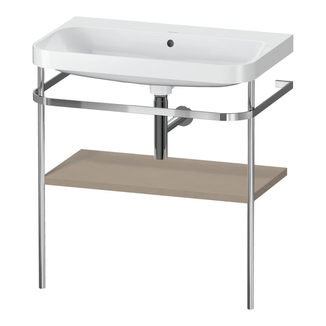 Duravit Happy D.2 – Βάση Νιπτήρα – 775 mm, με νιπτήρα, νιπτήρας κέντρο, έκδοση N – Linen Matt, Decor (HP4837N7575)