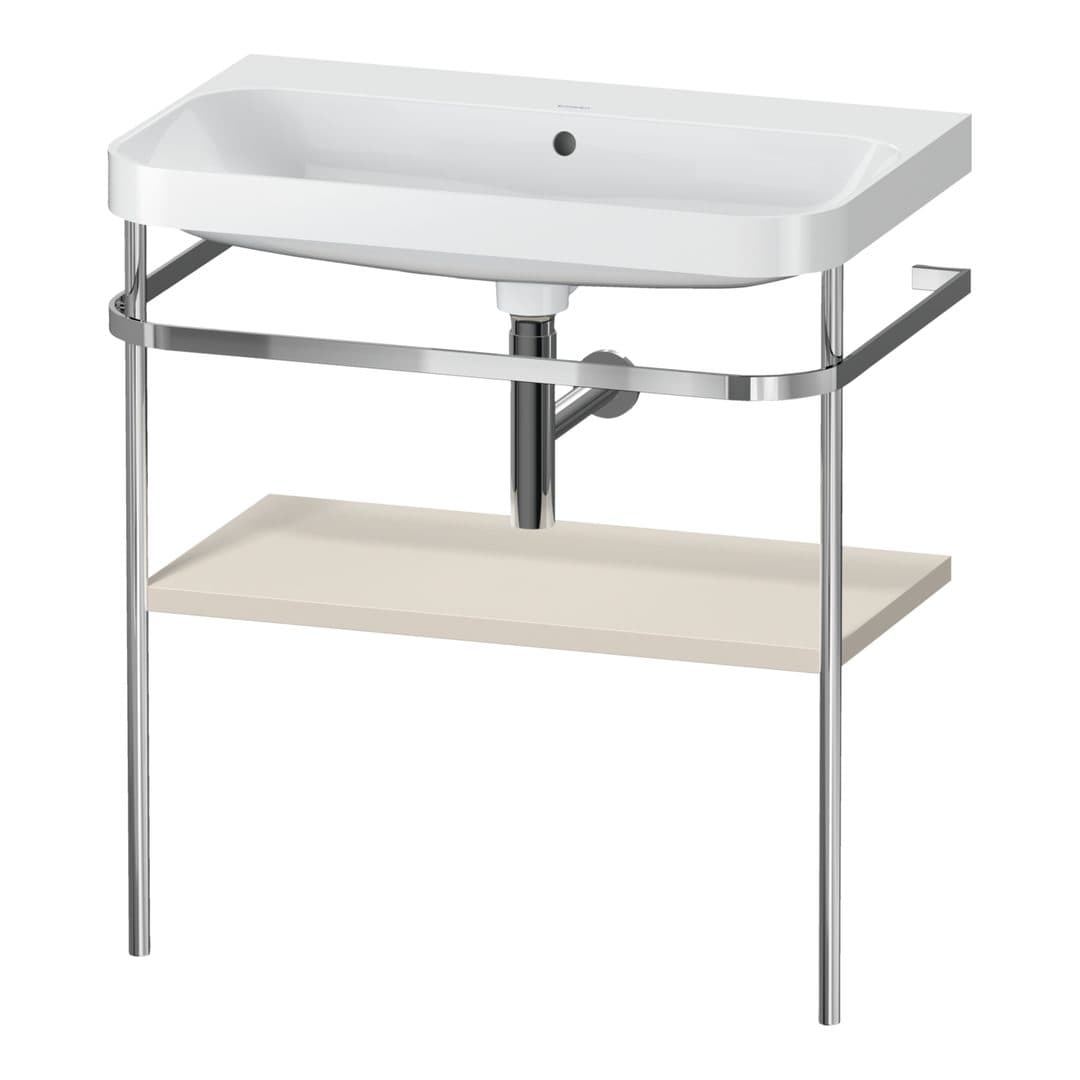 Duravit Happy D.2 – Βάση Νιπτήρα – 775 mm, με νιπτήρα, νιπτήρας κέντρο, έκδοση N – Taupe Super Matt, Decor (HP4837N8383)