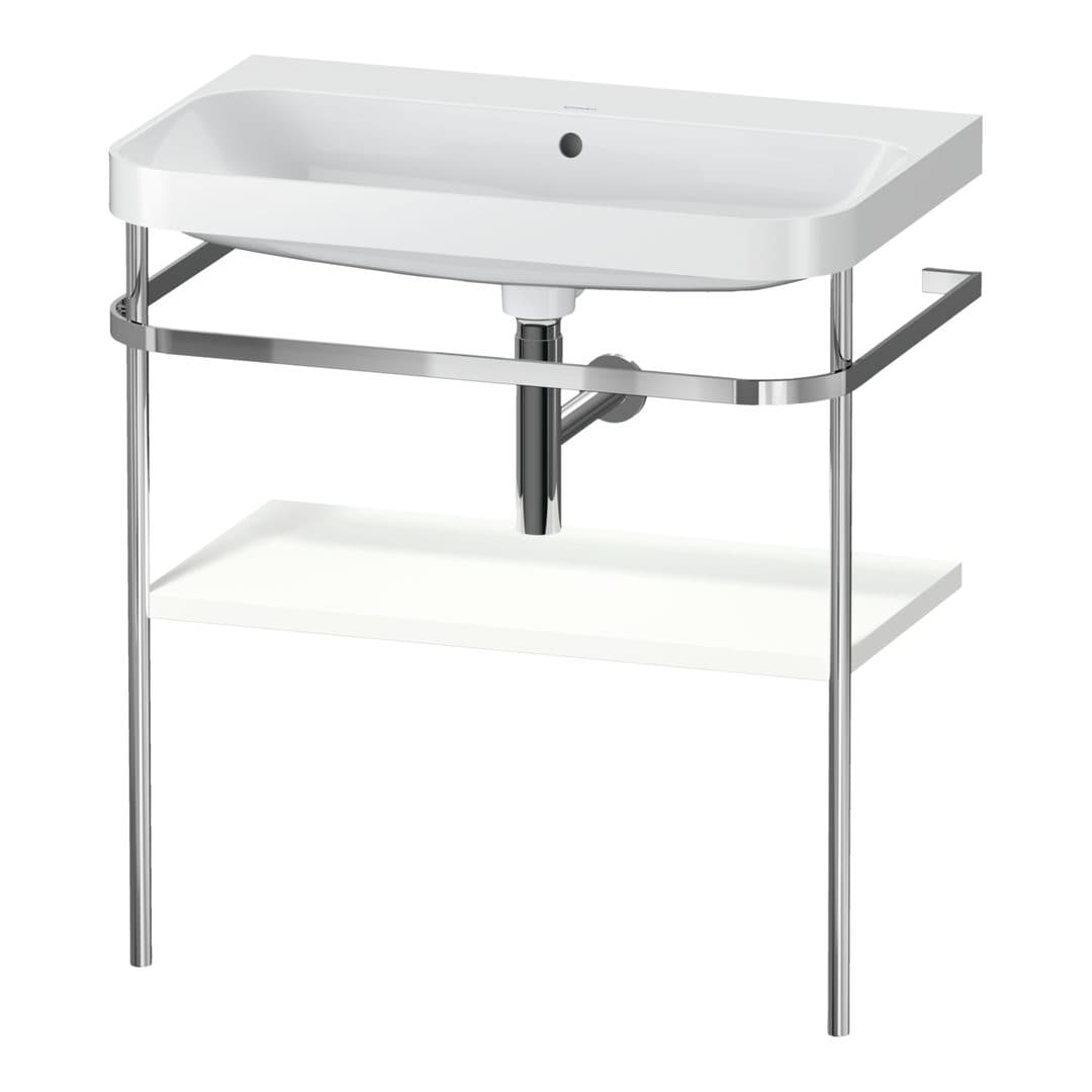 Duravit Happy D.2 – Βάση Νιπτήρα – 775 mm, με νιπτήρα, νιπτήρας κέντρο, έκδοση N – White Super Matt, Decor (HP4837N8484)