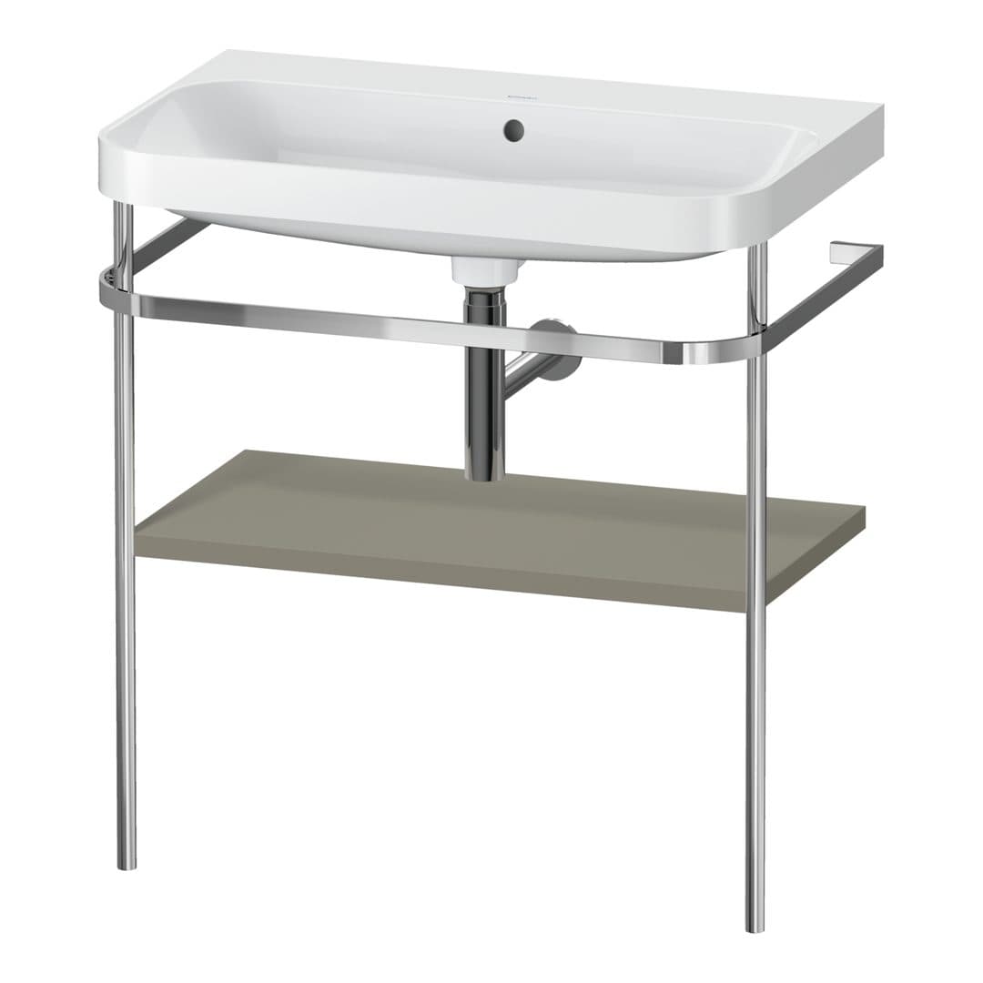 Duravit Happy D.2 – Βάση Νιπτήρα – 775 mm, με νιπτήρα, νιπτήρας κέντρο, έκδοση N – Stone grey Satin Matt, Lacquer (HP4837N9292)