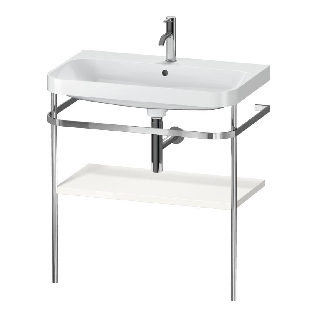 Duravit Happy D.2 – Βάση Νιπτήρα – 775 mm, με νιπτήρα, νιπτήρας κέντρο, έκδοση O – White High Gloss, Decor (HP4837O2222)