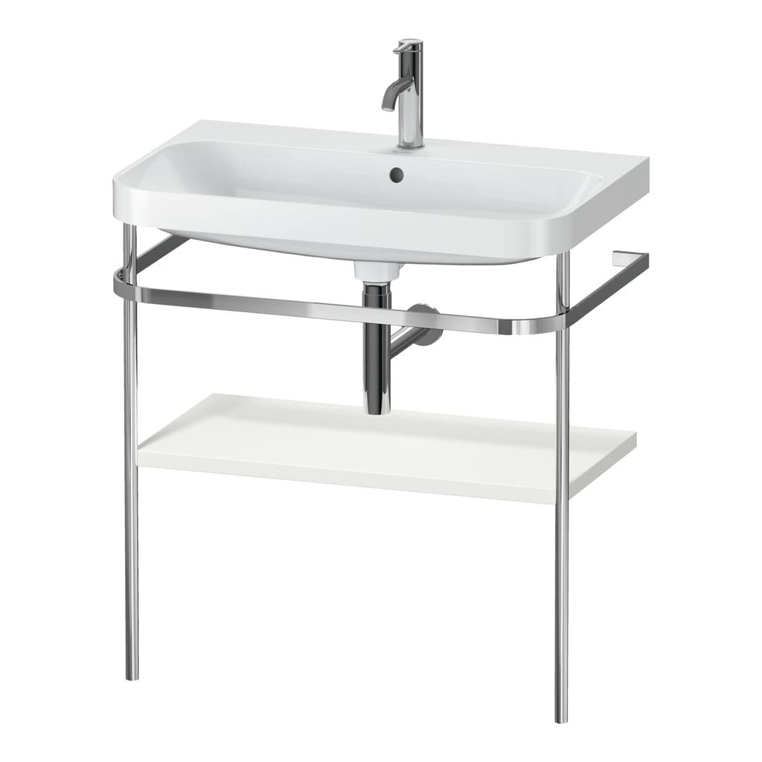Duravit Happy D.2 – Βάση Νιπτήρα – 775 mm, με νιπτήρα, νιπτήρας κέντρο, έκδοση O – Nordic white Satin Matt, Lacquer (HP4837O3939)