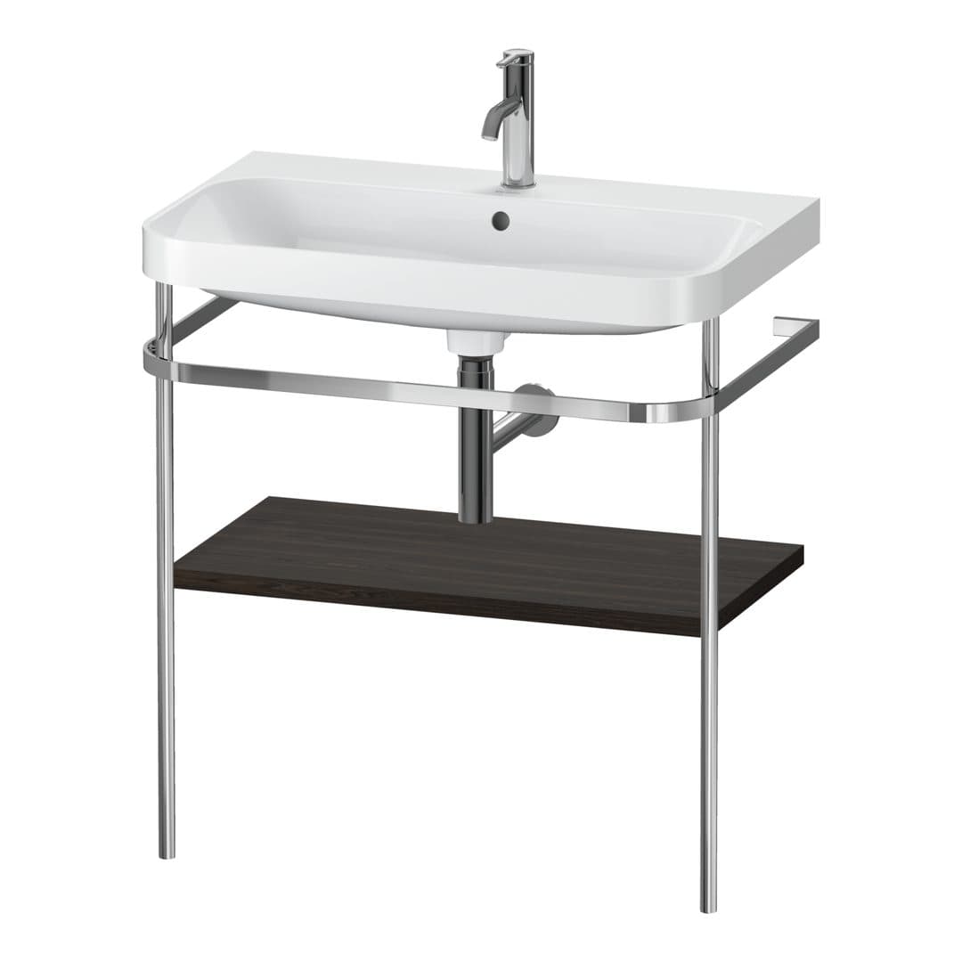 Duravit Happy D.2 – Βάση Νιπτήρα – 775 mm, με νιπτήρα, νιπτήρας κέντρο, έκδοση O – Brushed walnut Matt, Real wood veneer (HP4837O6969)