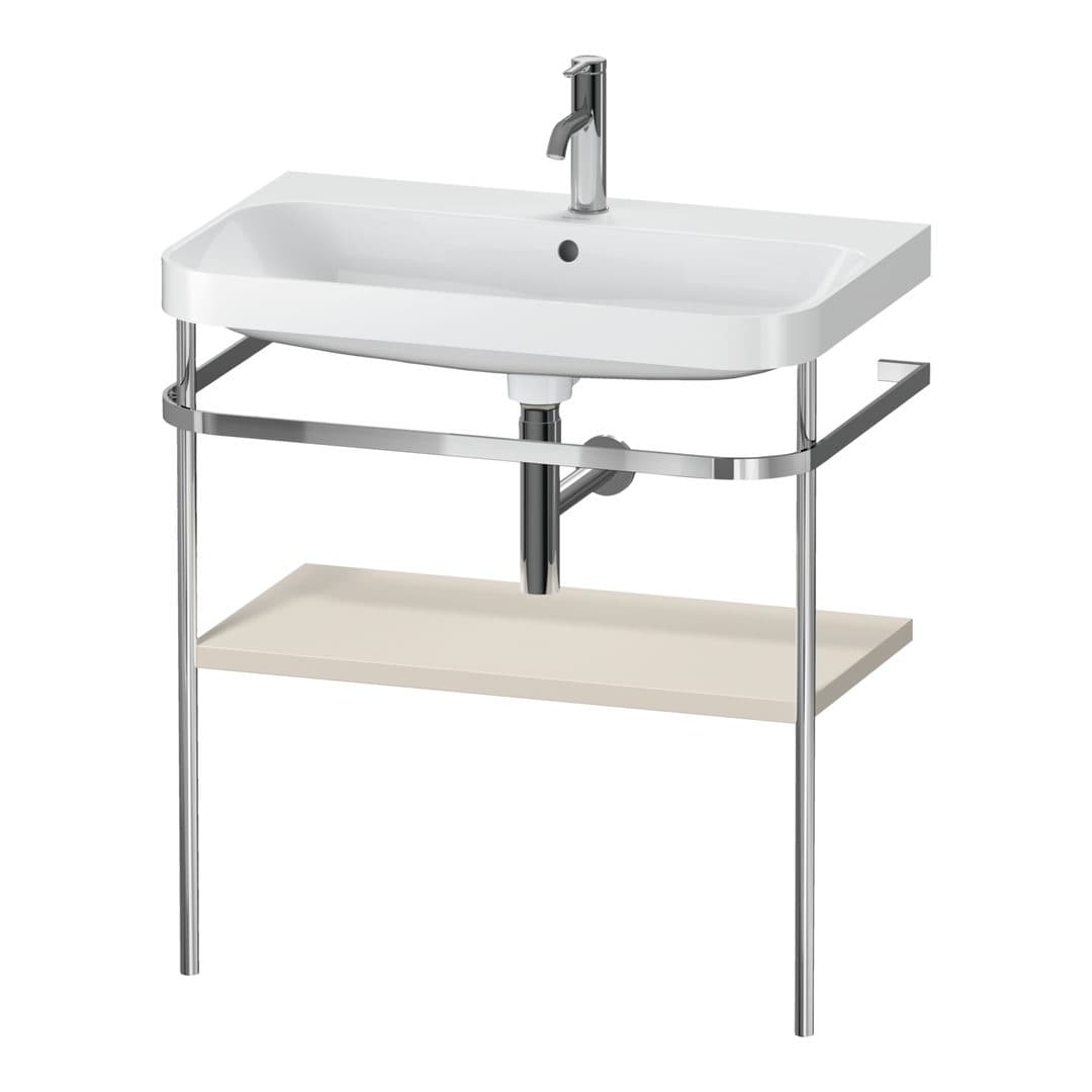 Duravit Happy D.2 – Βάση Νιπτήρα – 775 mm, με νιπτήρα, νιπτήρας κέντρο, έκδοση O – Taupe Super Matt, Decor (HP4837O8383)