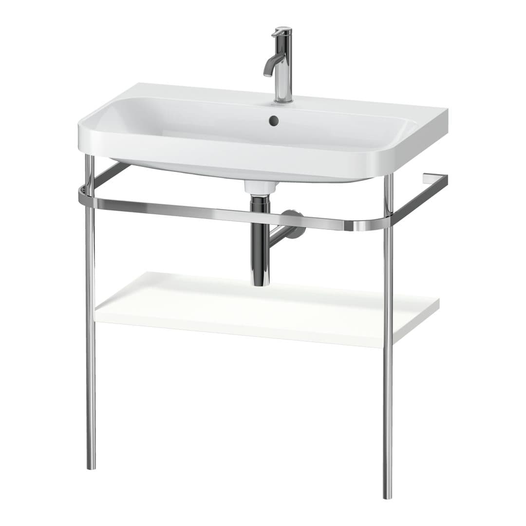 Duravit Happy D.2 – Βάση Νιπτήρα – 775 mm, με νιπτήρα, νιπτήρας κέντρο, έκδοση O – White Super Matt, Decor (HP4837O8484)