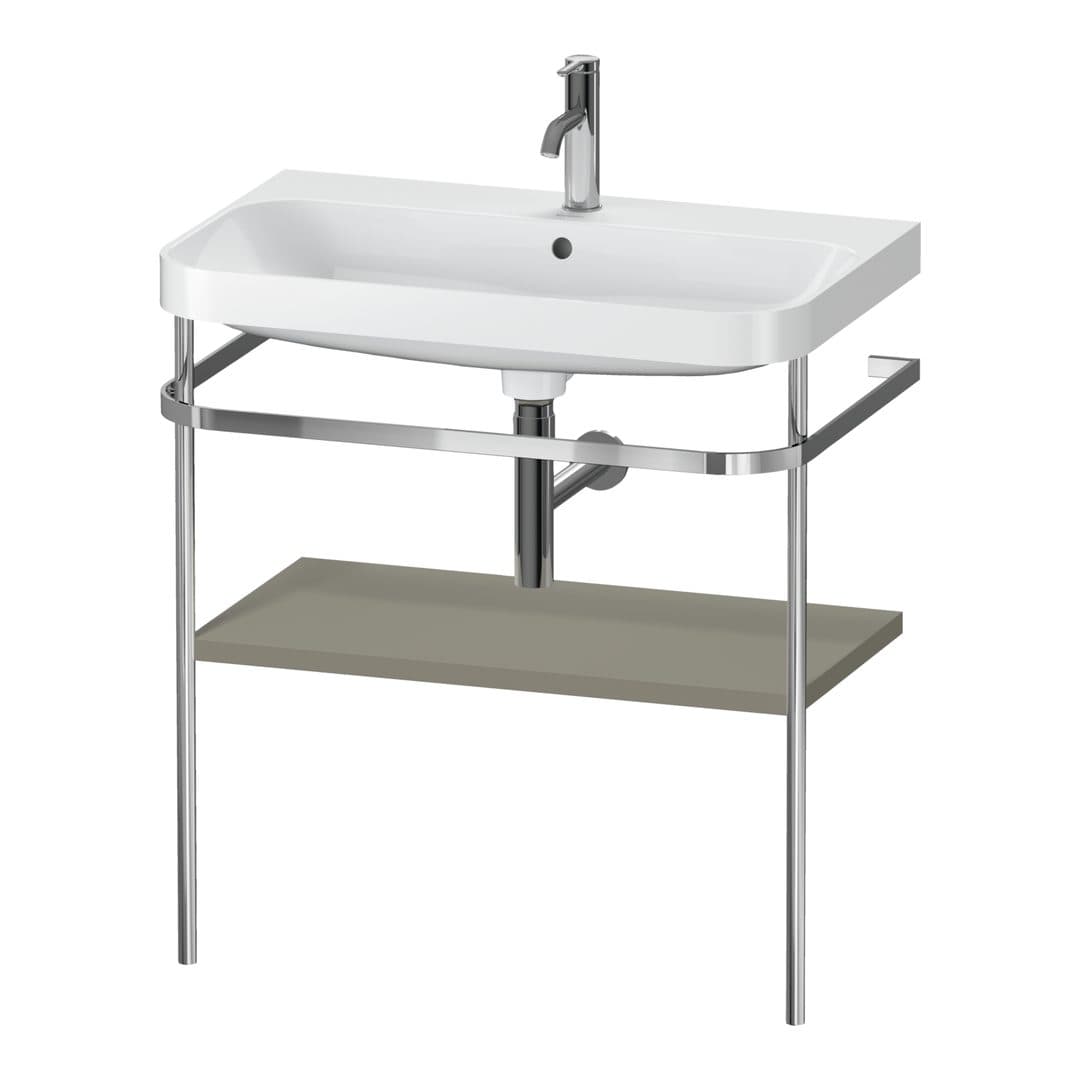 Duravit Happy D.2 – Βάση Νιπτήρα – 775 mm, με νιπτήρα, νιπτήρας κέντρο, έκδοση O – Stone grey Satin Matt, Lacquer (HP4837O9292)